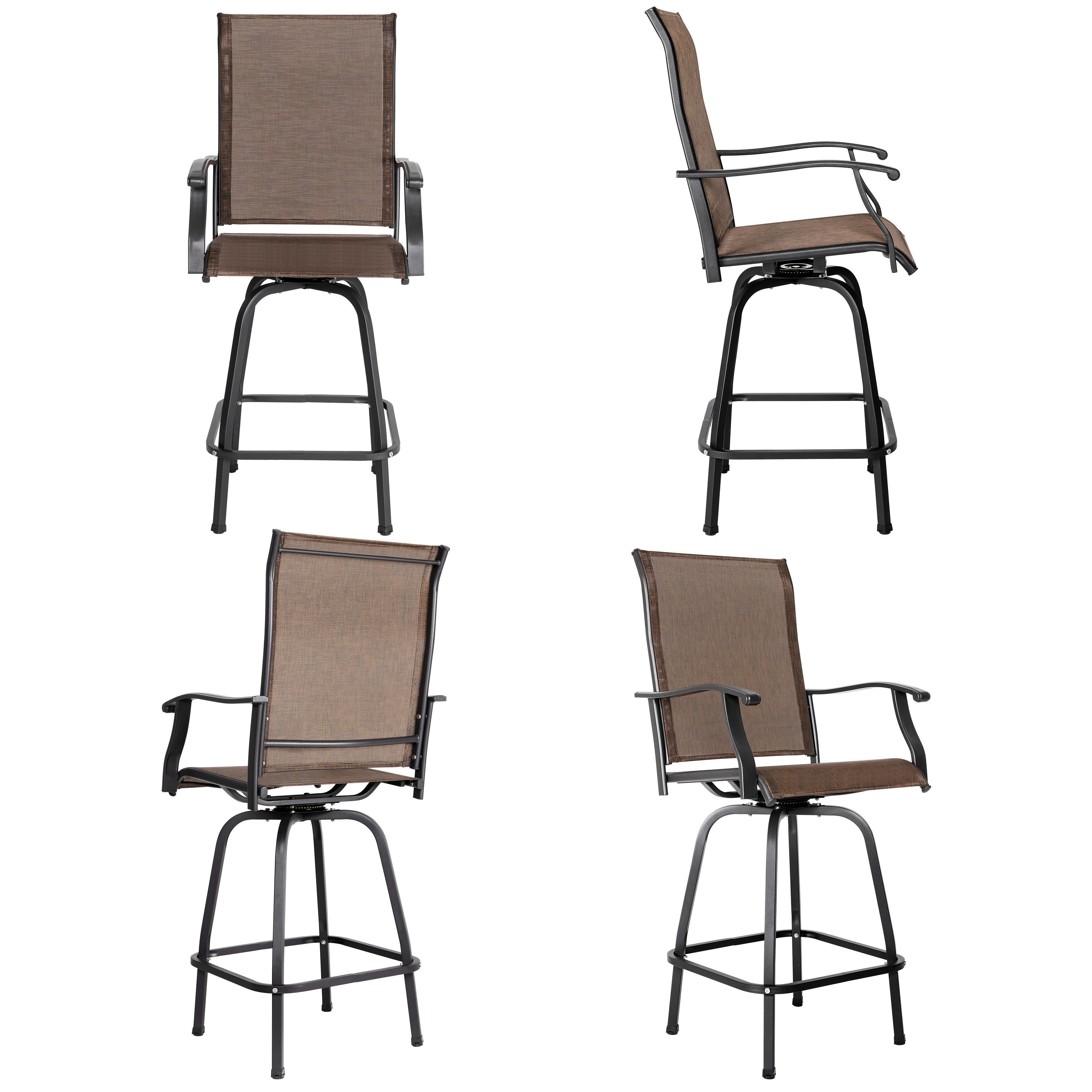 Nuu Garden Outdoor Bar Table and 4 Bar Stools, , large
