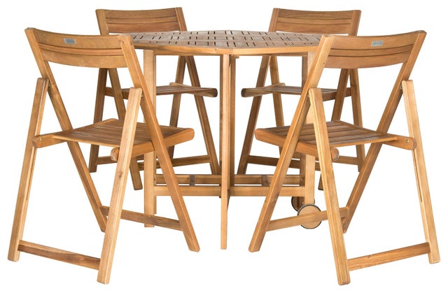 Halsted Outdoor Table and 4 Chairs (Set of 5)