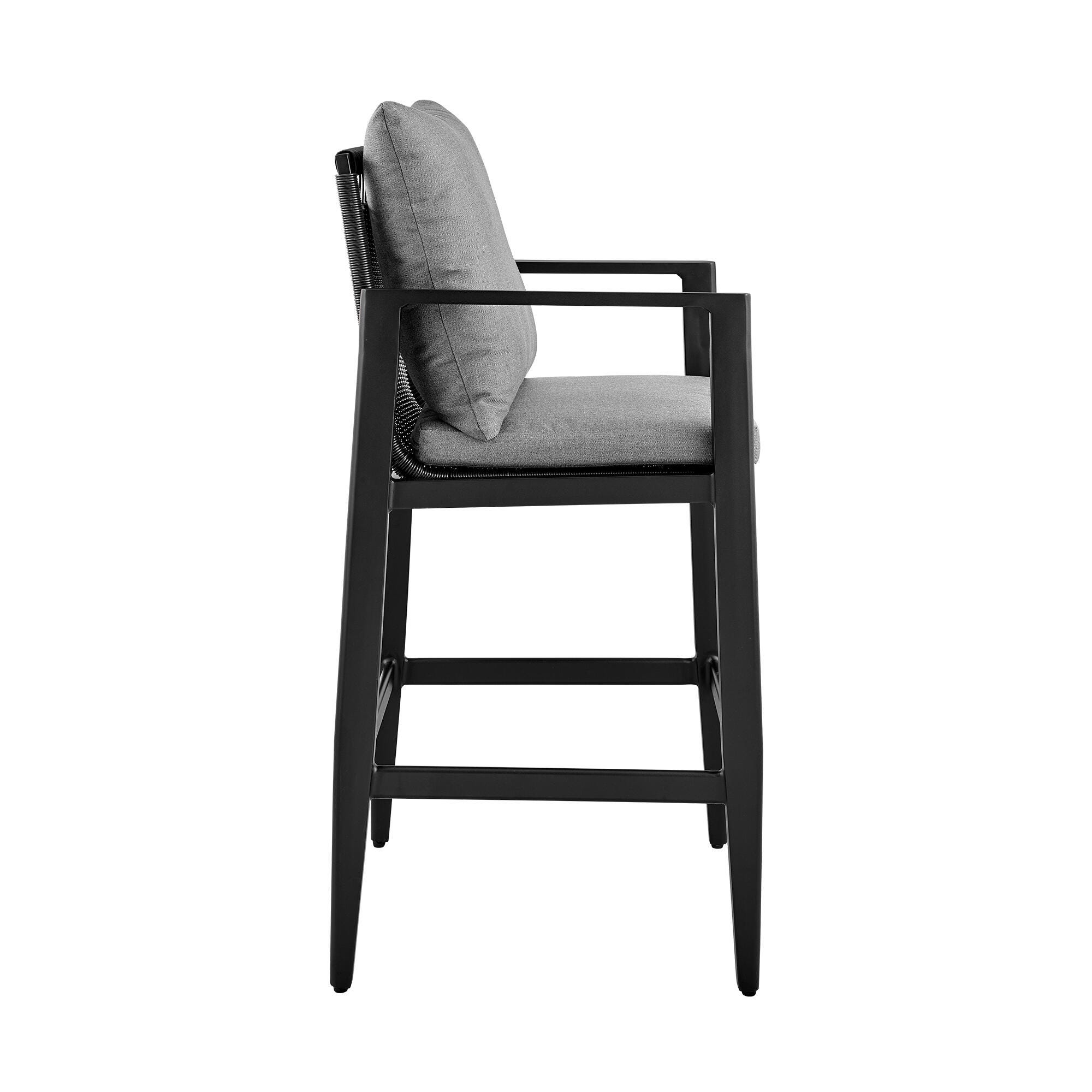 Cayman Outdoor Patio Bar Table and 4 Bar Stools, , large