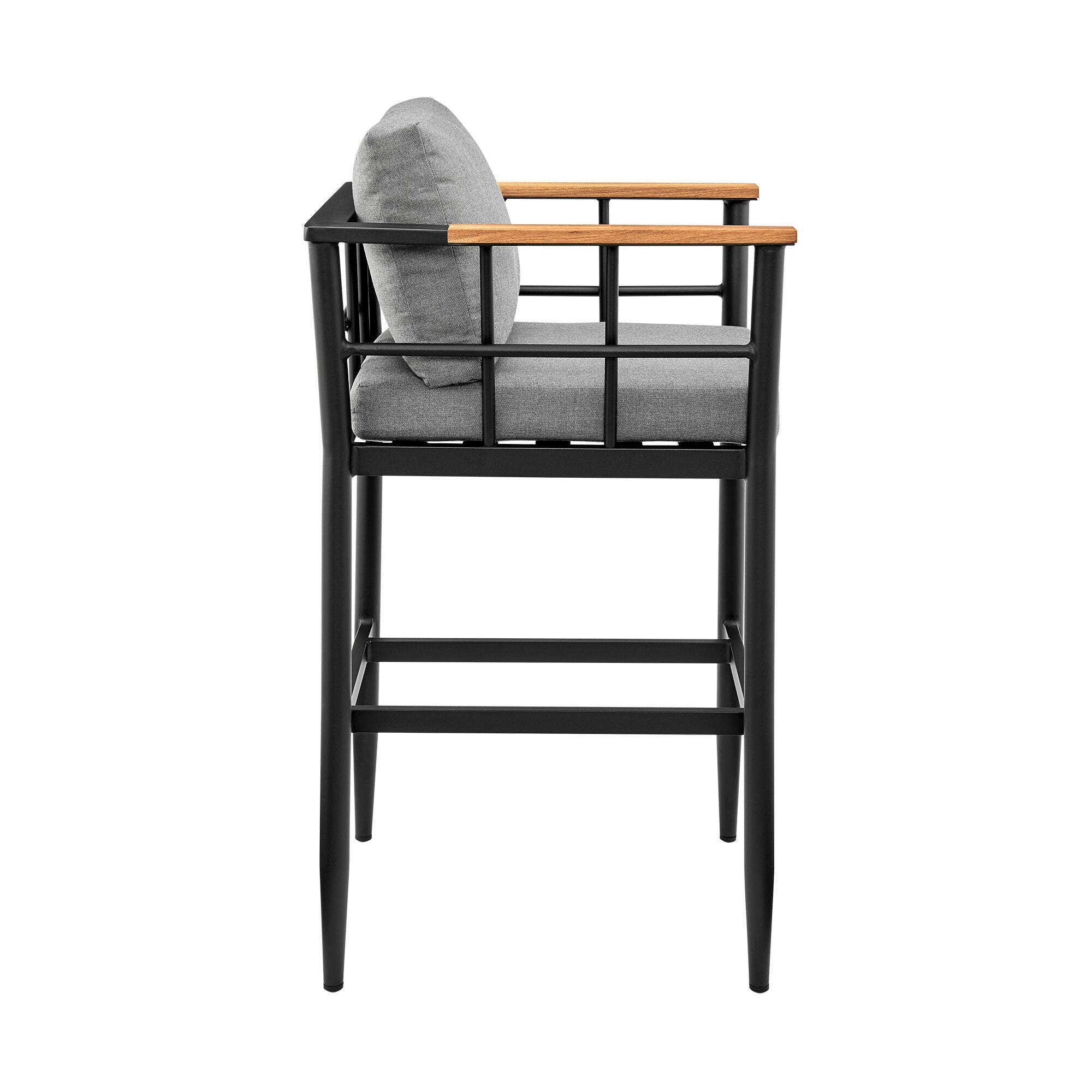 Orlando Outdoor Patio Bar Table and 4 Bar Stools, , large