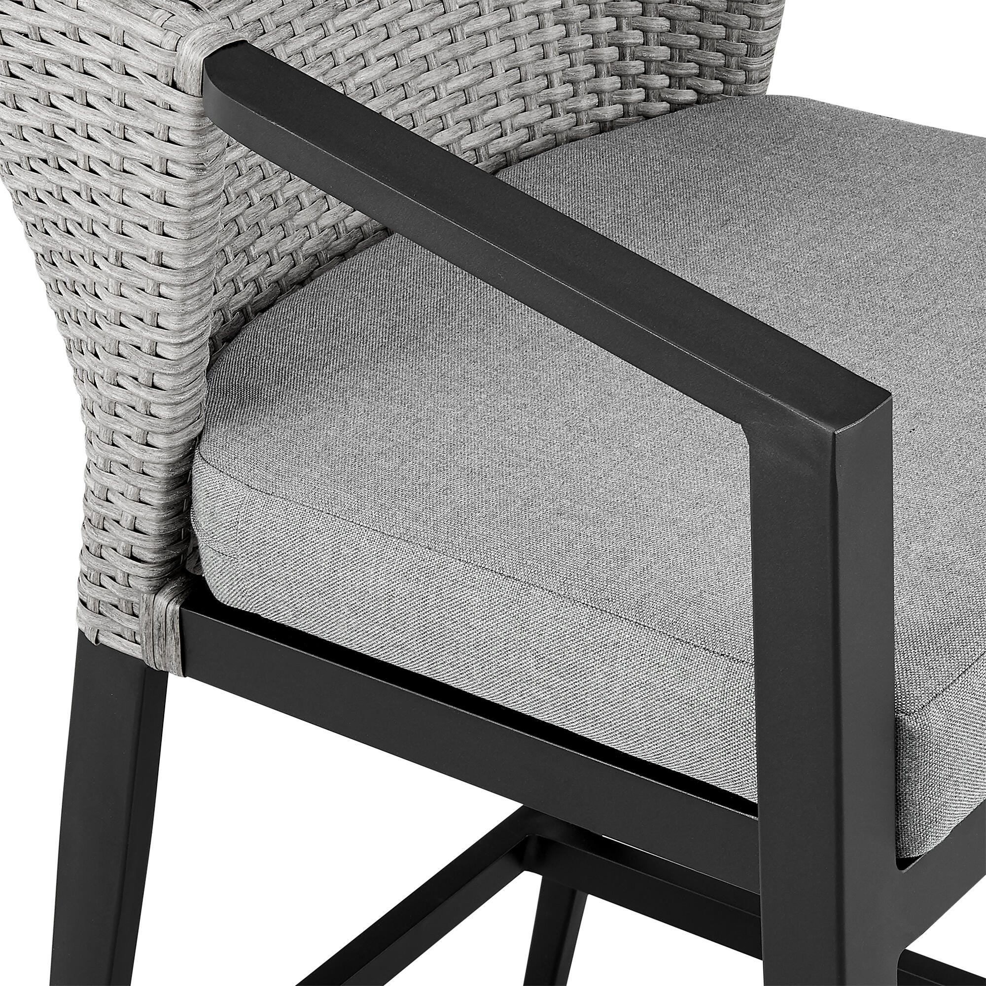 Palma Outdoor Patio Bar Table and 4 Bar Stools, , large