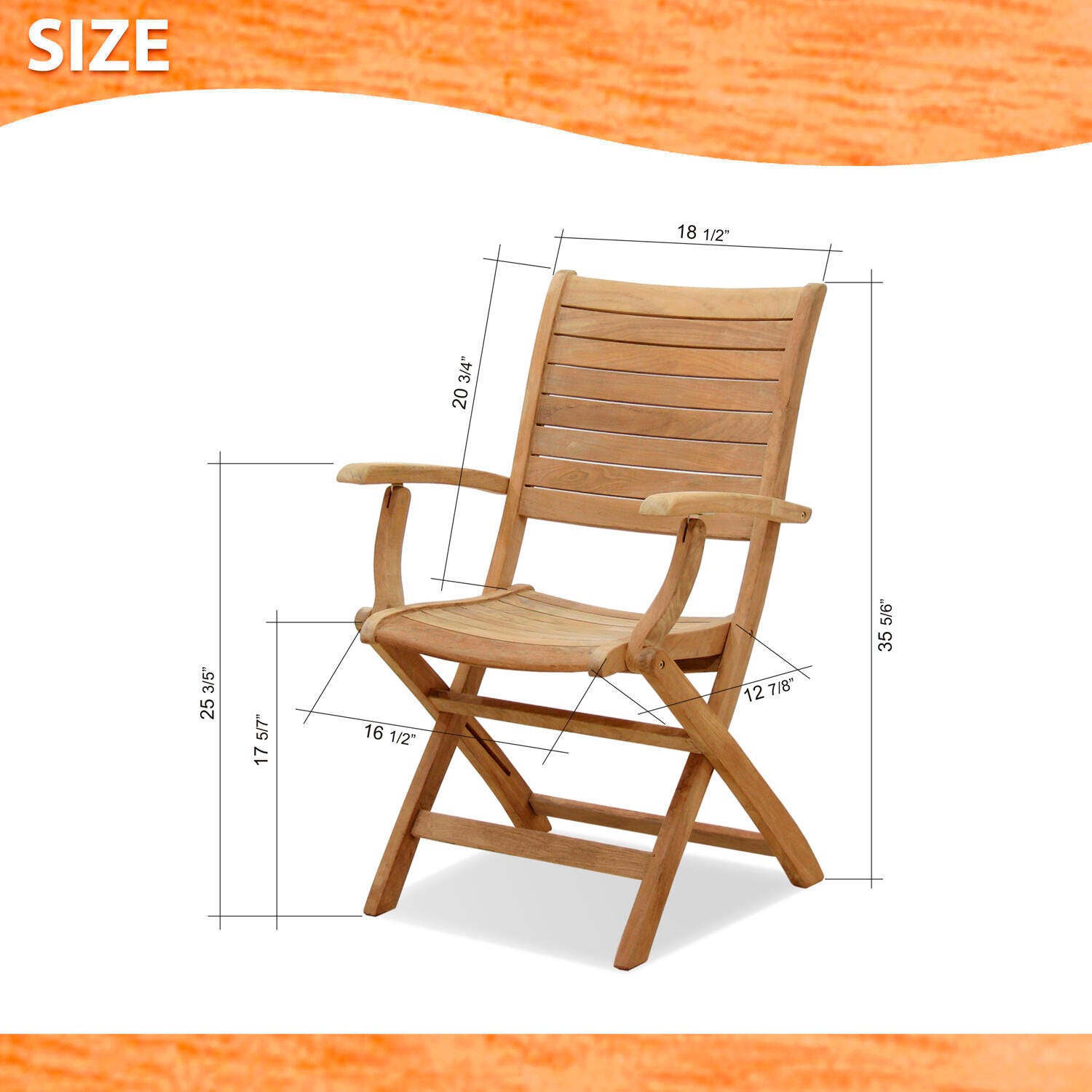 Palu Folding Arm Chair (Set of 2), , large