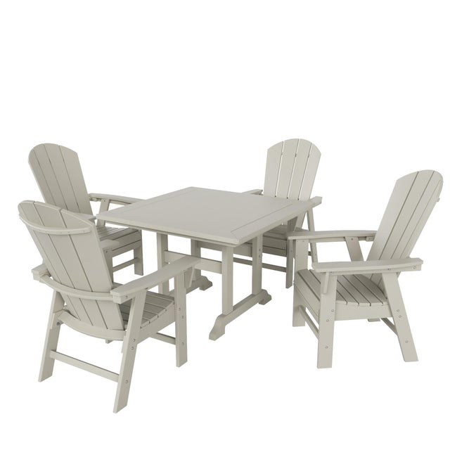 Laguna Outdoor Adirondack Square Table and 4 Chairs