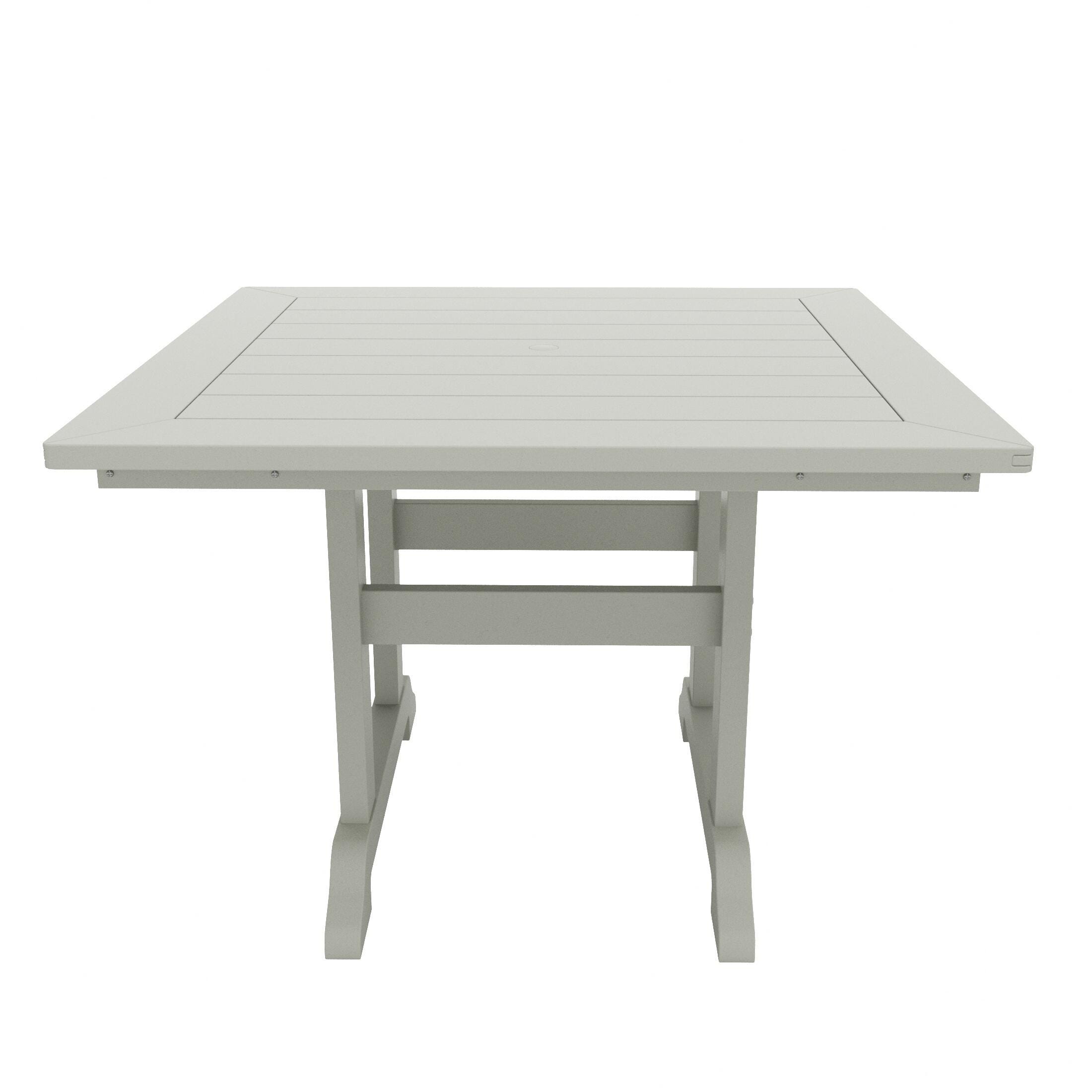 Laguna Outdoor Adirondack Square Table and 4 Chairs, Sand, large