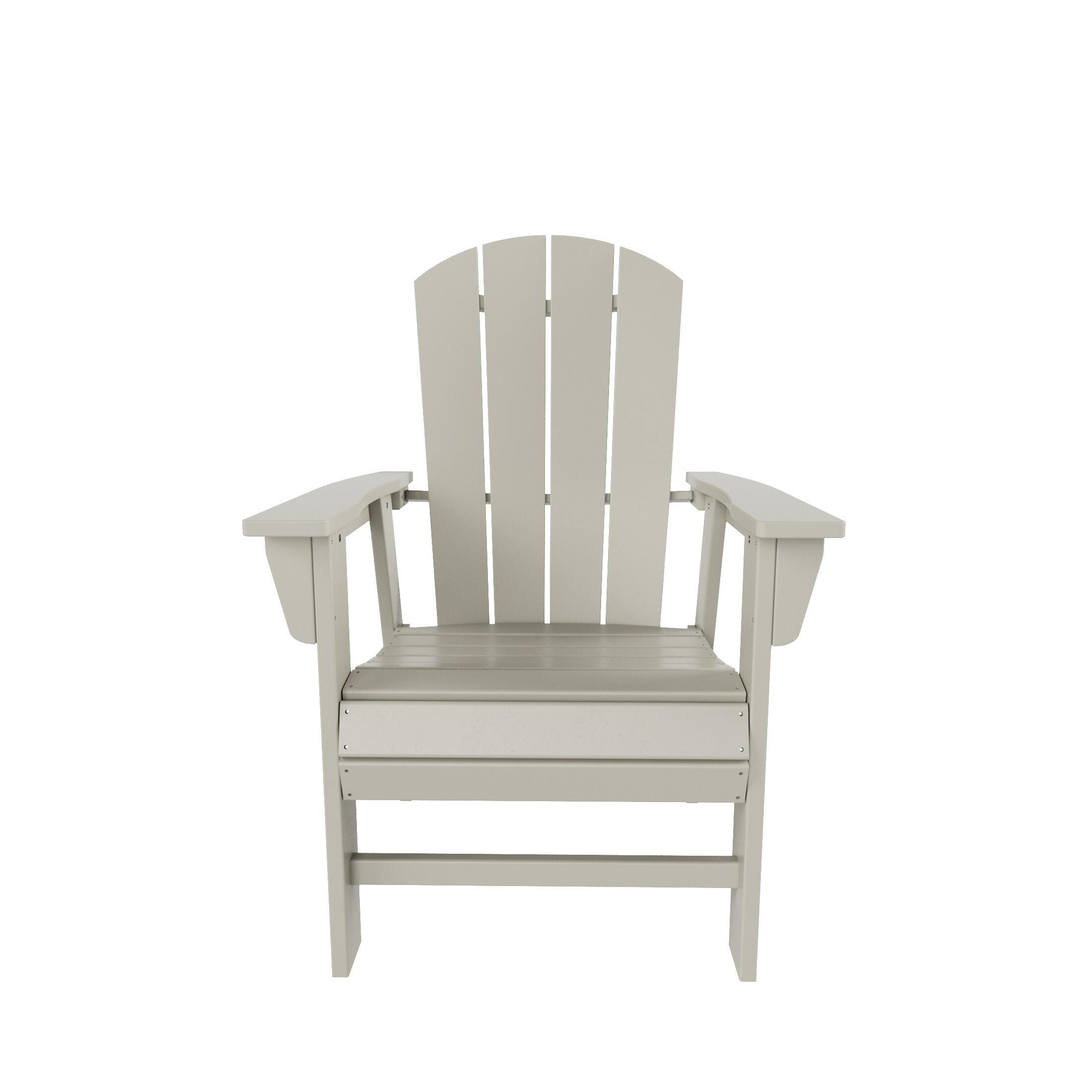 Laguna Outdoor Adirondack Square Table and 4 Chairs, Sand, large