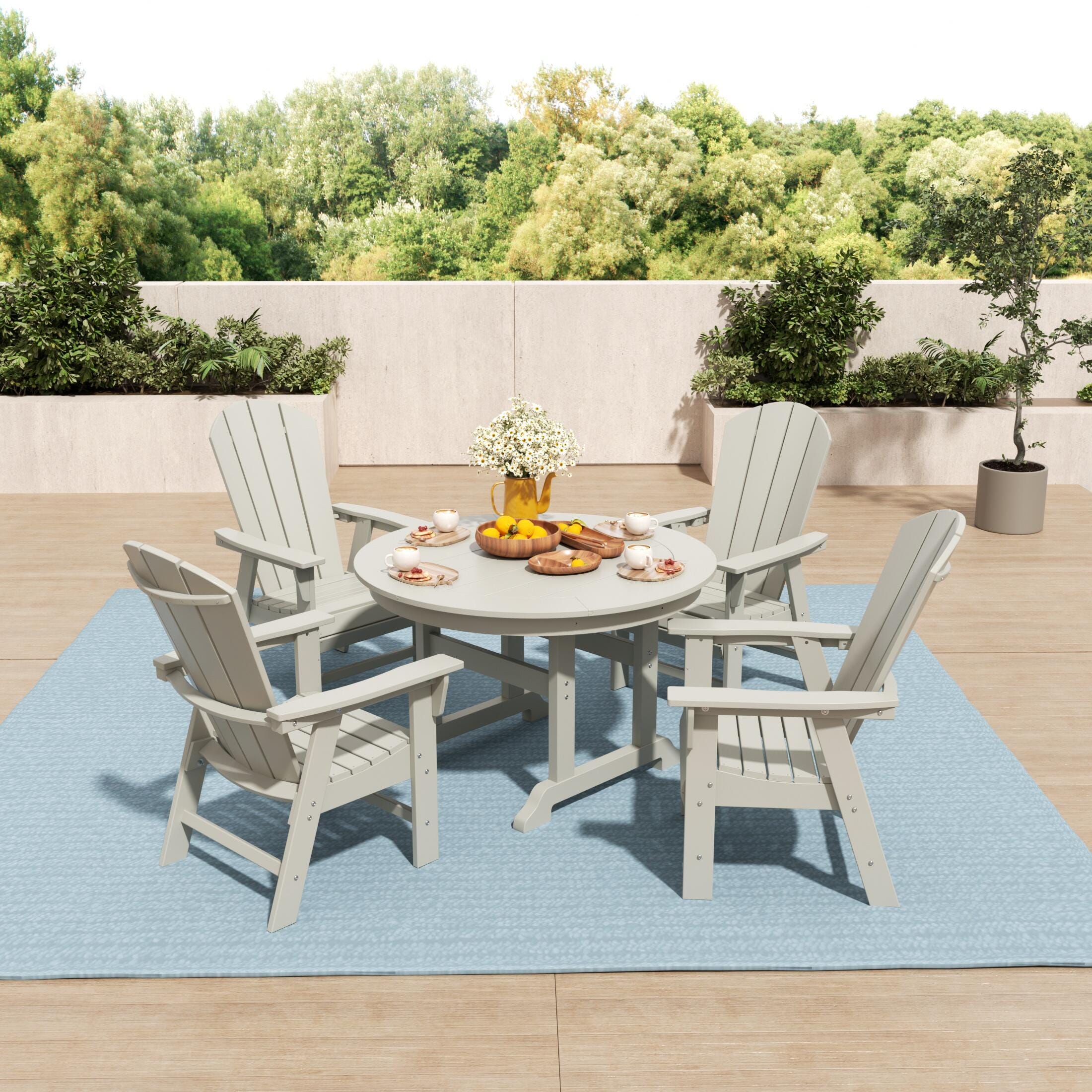 Laguna Outdoor Adirondack Dining Table and 6 Chairs | Ashley