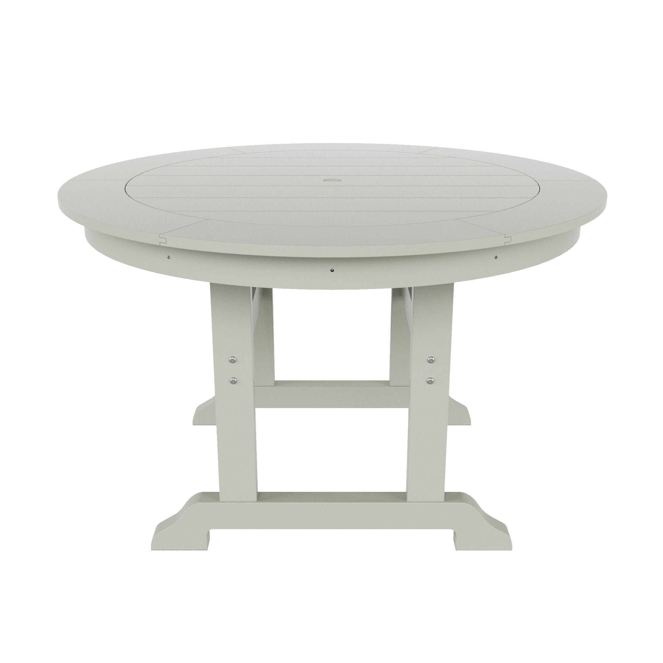 Laguna Outdoor Adirondack Round Table and 4 Chairs, Sand, large