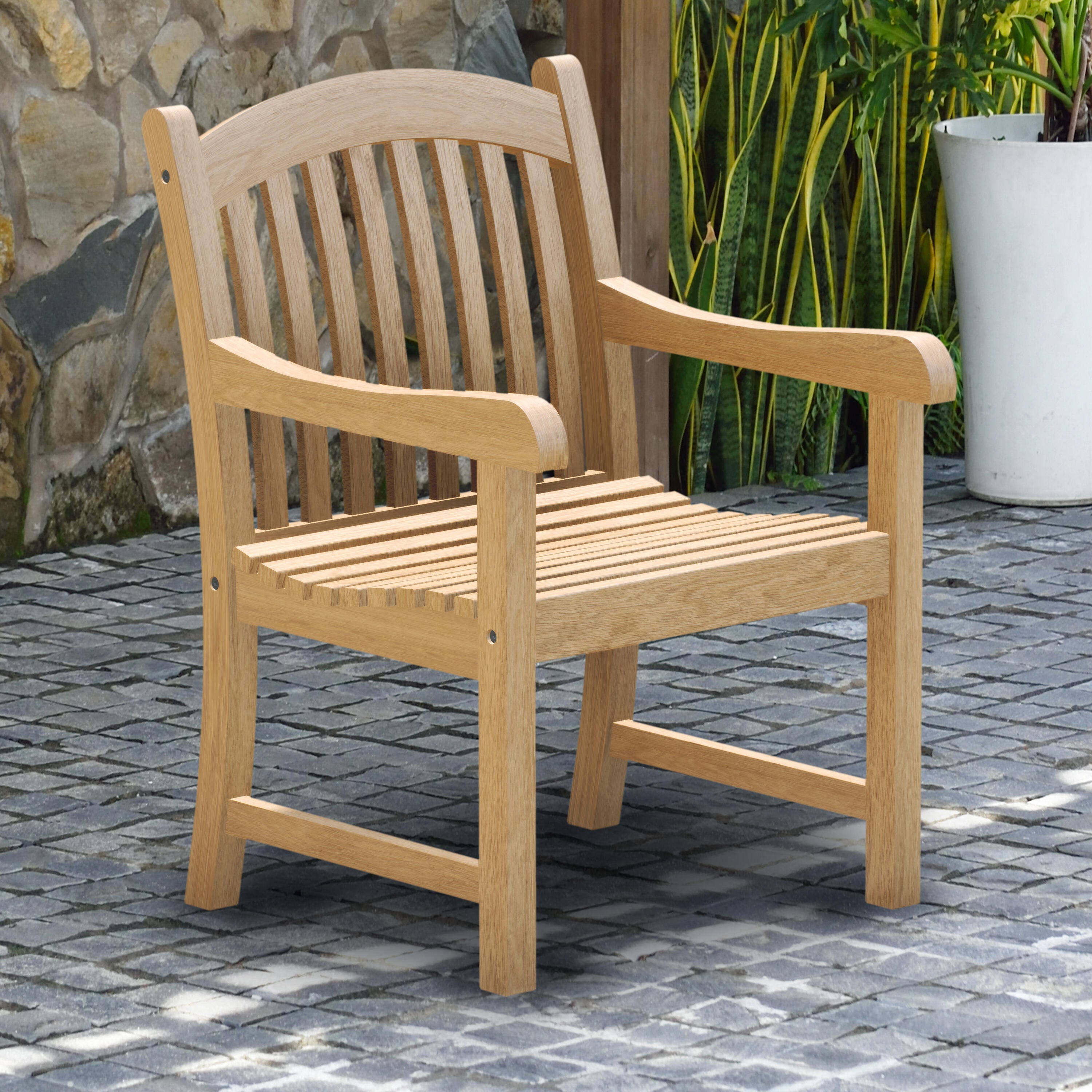 Sumbawa Teak Arm Chair, , rollover