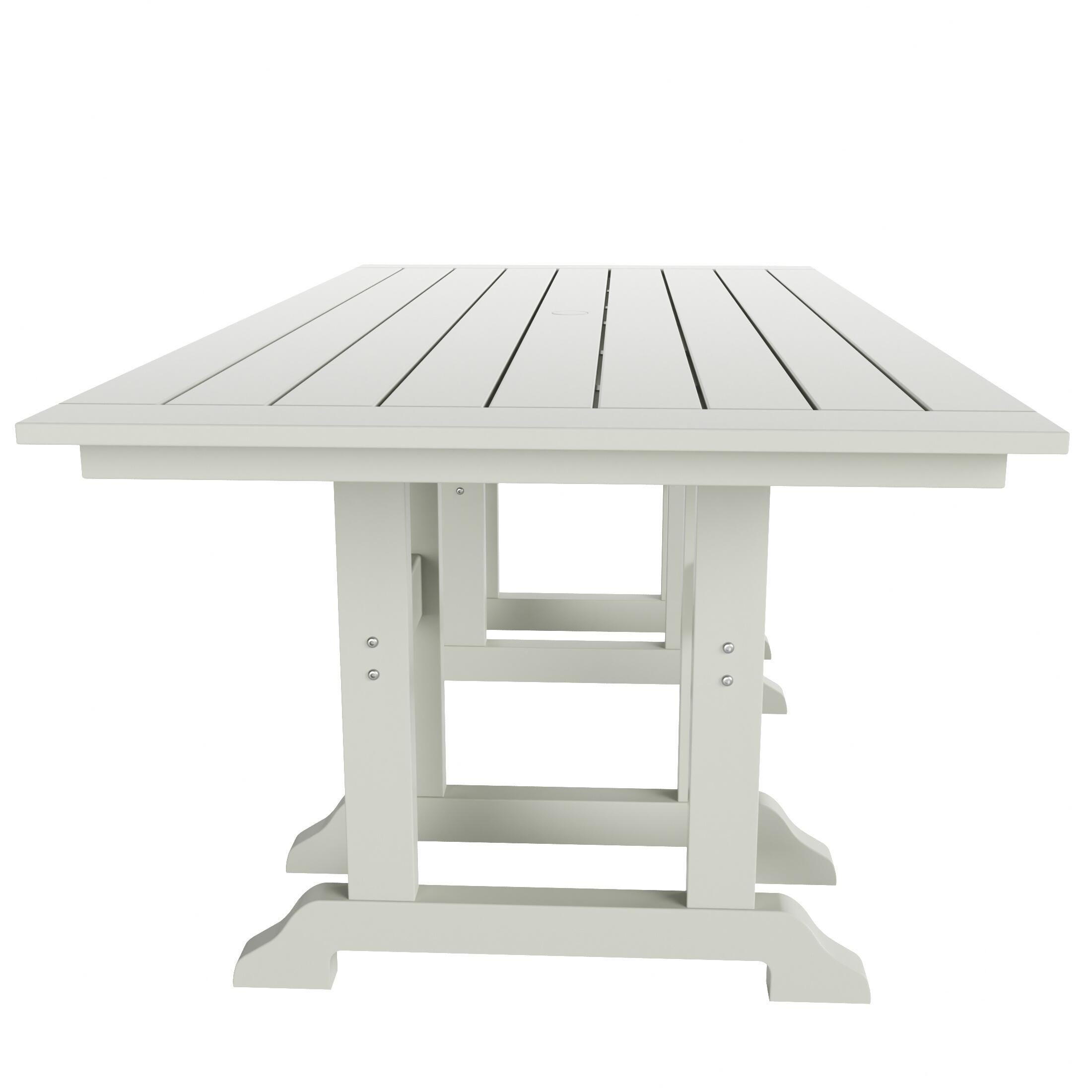 Laguna Outdoor Adirondack Dining Table and 6 Chairs, Sand, large