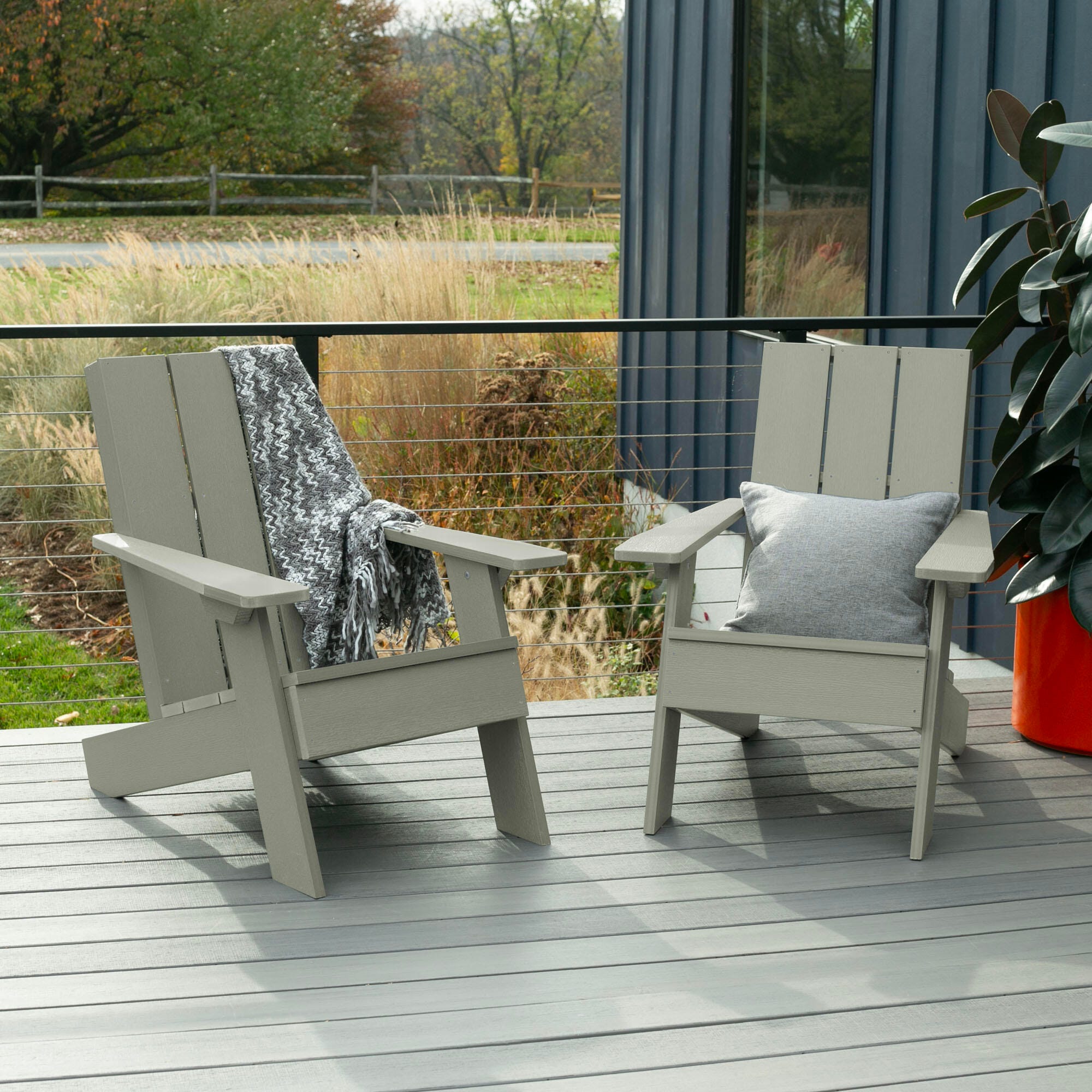 Highwood Italica Outdoor Adirondack Chair (Set of 2), Eucalyptus, rollover