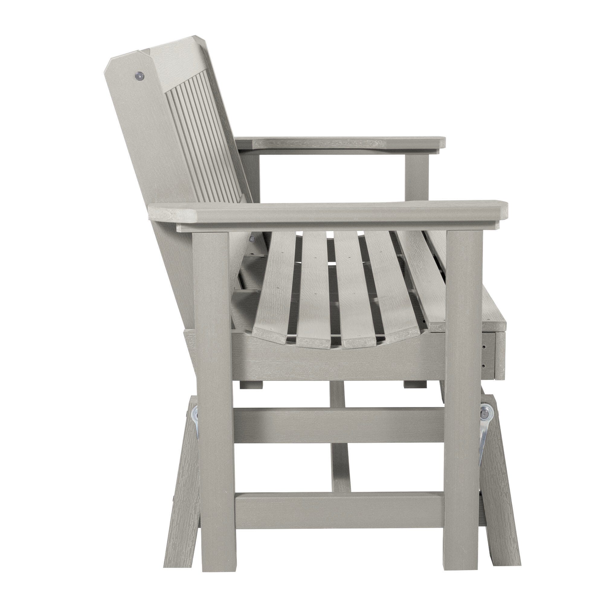 Highwood Lehigh Outdoor Gliding Bench, Harbor Gray, large