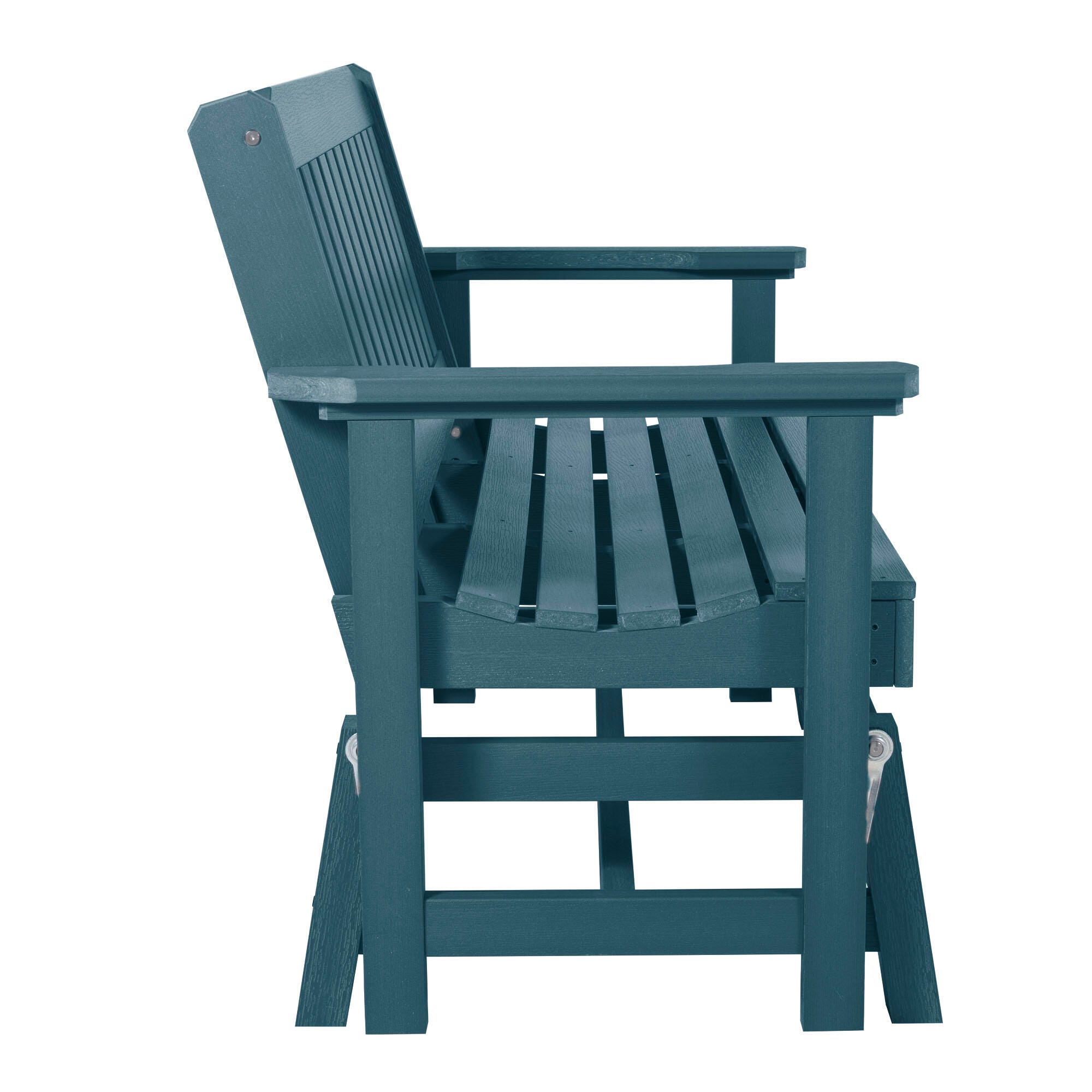 Highwood Lehigh Outdoor Gliding Bench, Nantucket Blue, large