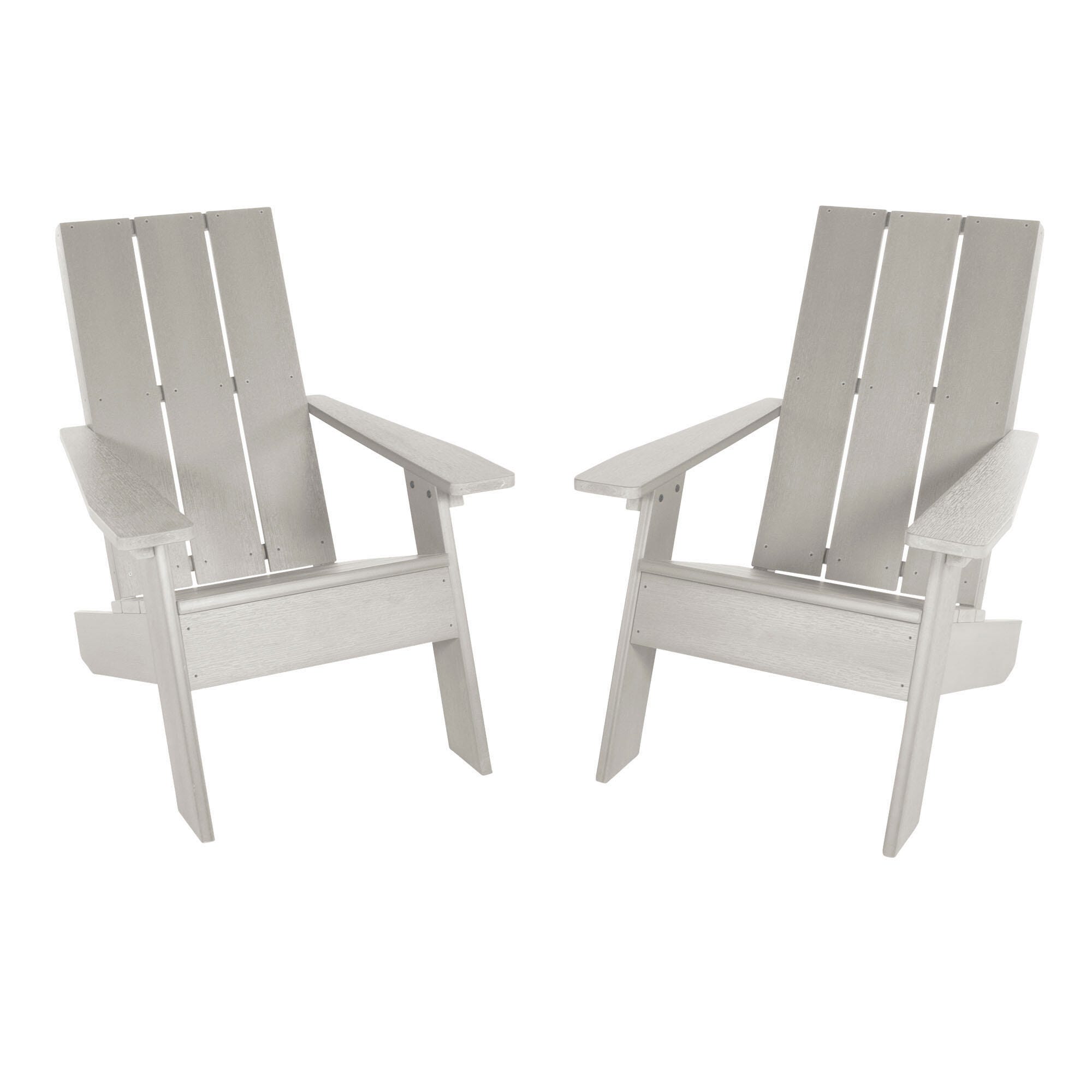 Highwood Italica Outdoor Adirondack Chair (Set of 2), Harbor Gray, large