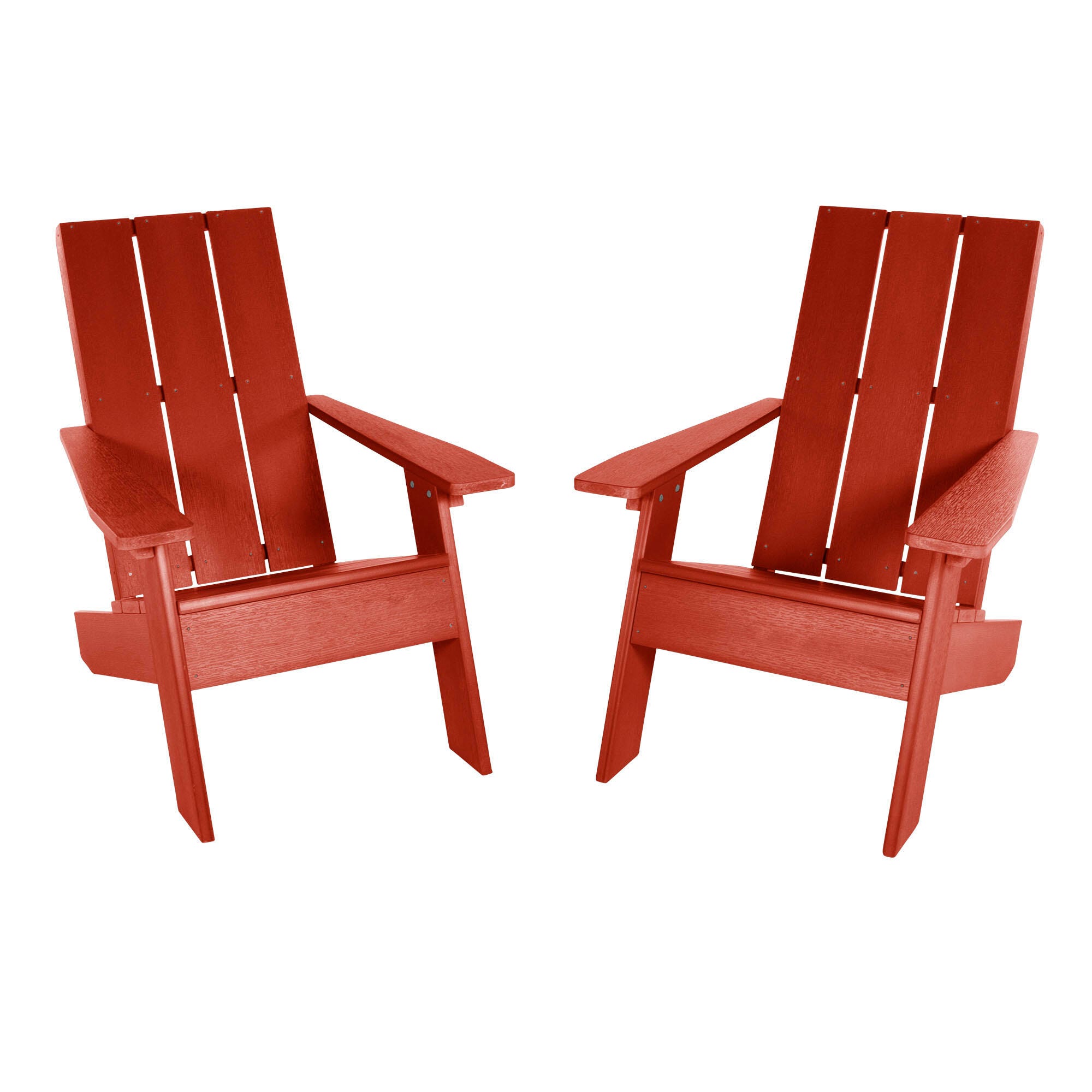 Highwood Italica Outdoor Adirondack Chair (Set of 2), Rustic Red, large