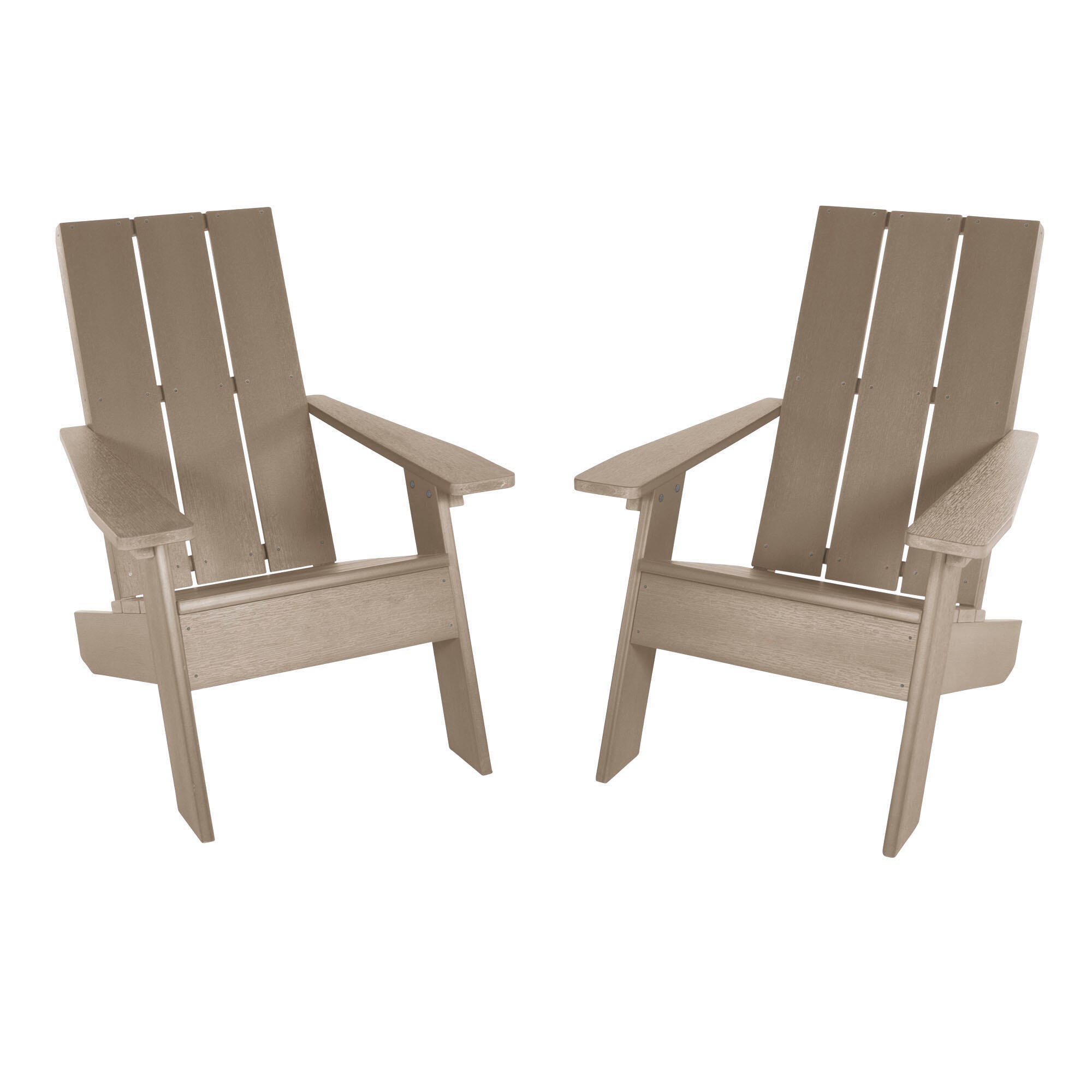 Highwood Italica Outdoor Adirondack Chair (Set of 2), Woodland Brown, large