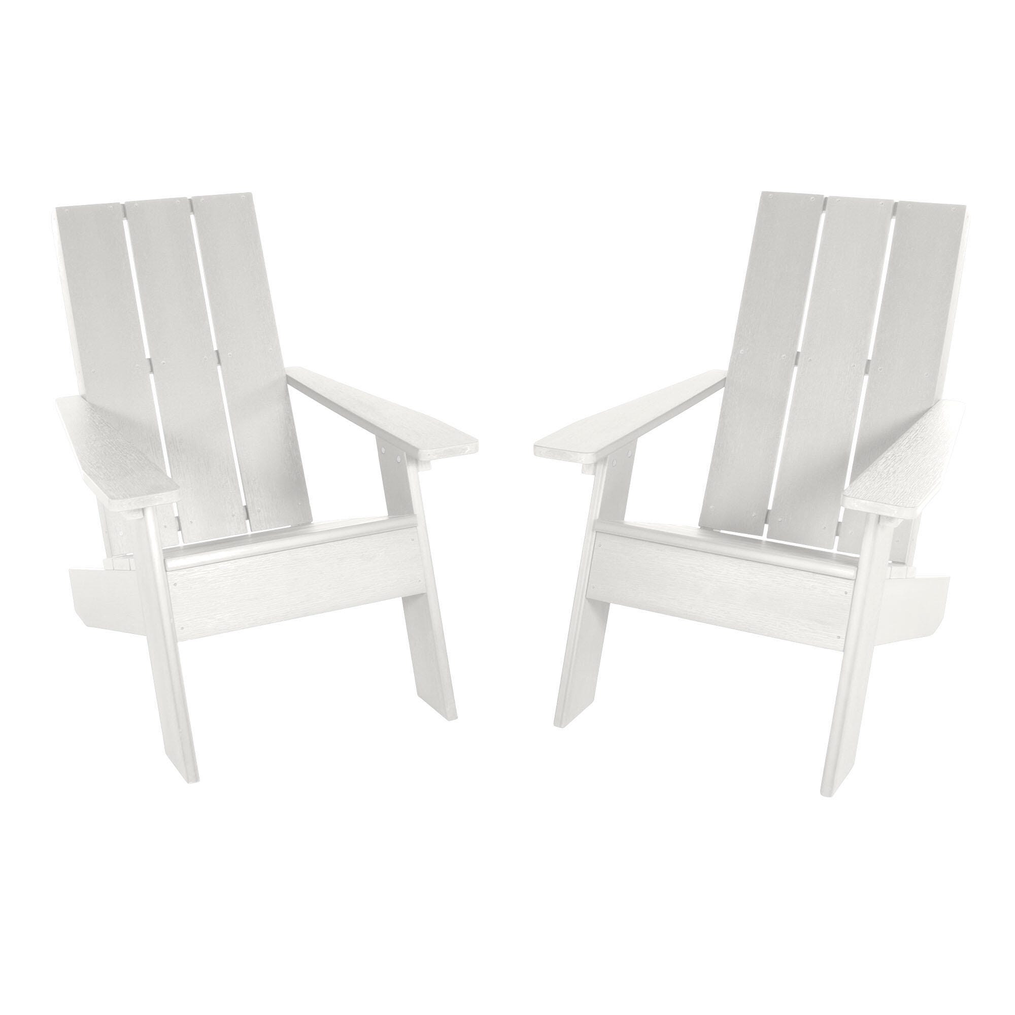 Highwood Italica Outdoor Adirondack Chair (Set of 2), White, large