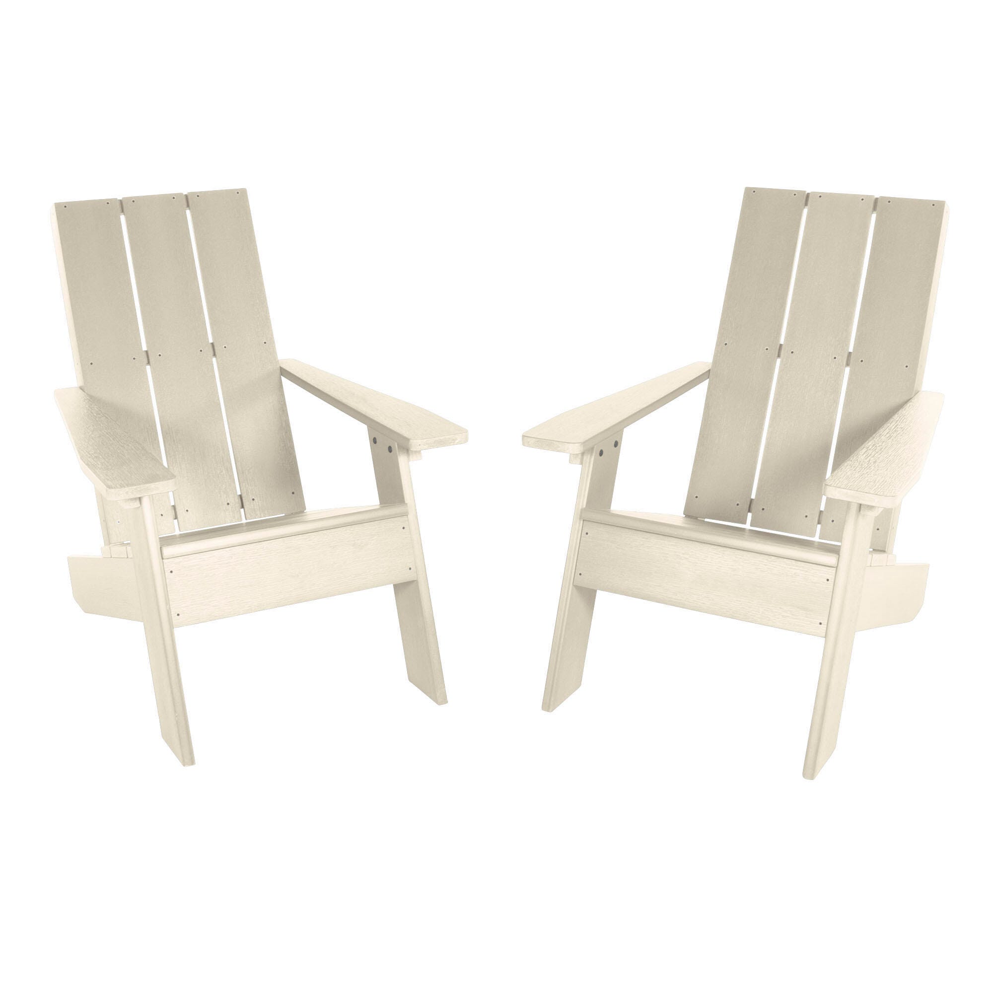 Highwood Italica Outdoor Adirondack Chair (Set of 2), Whitewash, large