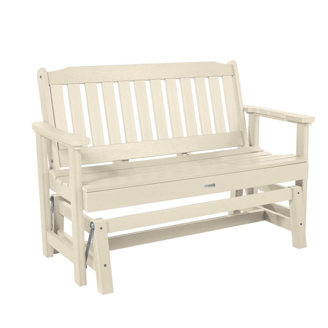Highwood Lehigh Outdoor Gliding Bench, Whitewash