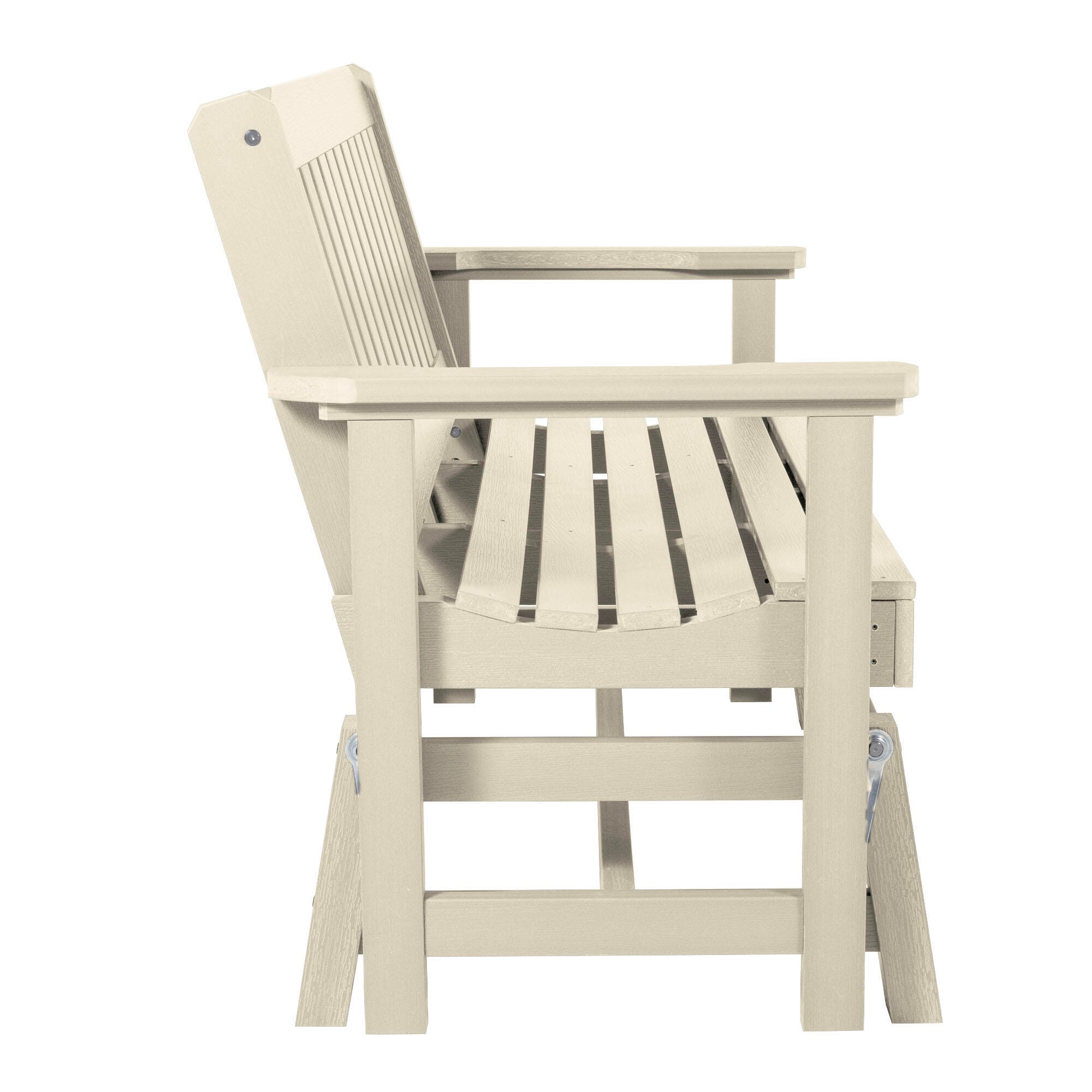 Highwood Lehigh Outdoor Gliding Bench, Whitewash, large
