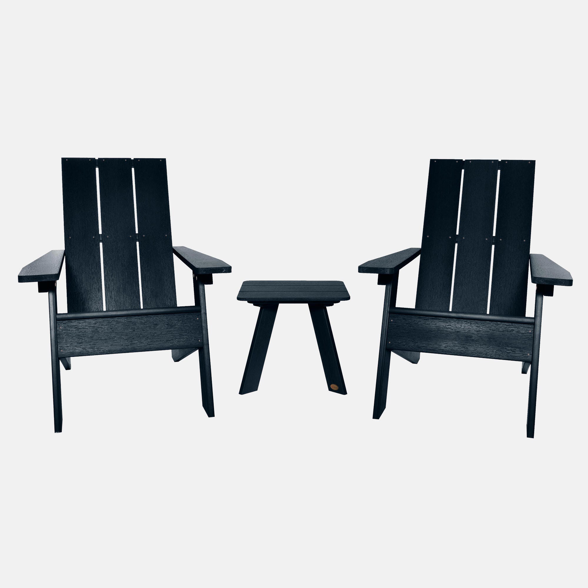 Highwood Italica Outdoor Side Table and Adirondack Chair (Set of 2), Federal Blue, large