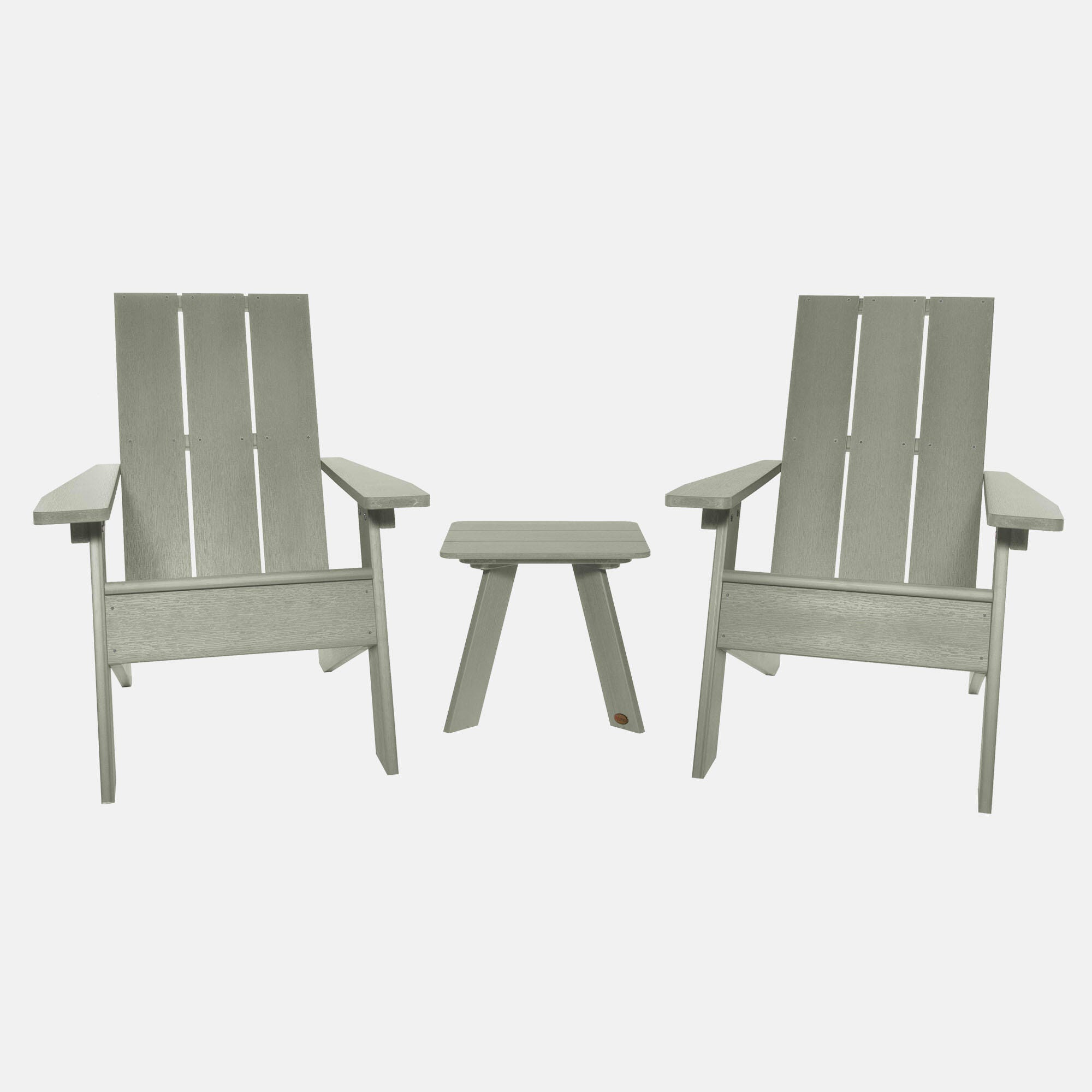 Highwood Italica Outdoor Side Table and Adirondack Chair (Set of 2), Eucalyptus, large