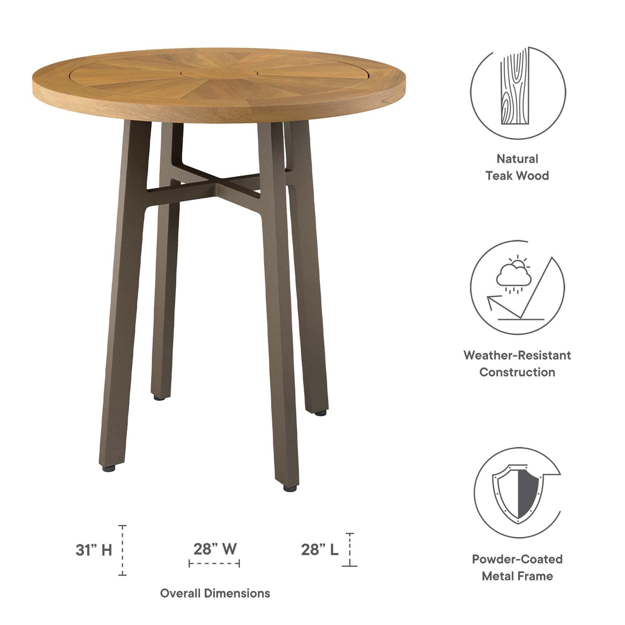 Modway Meadow Outdoor Dining Table, , large