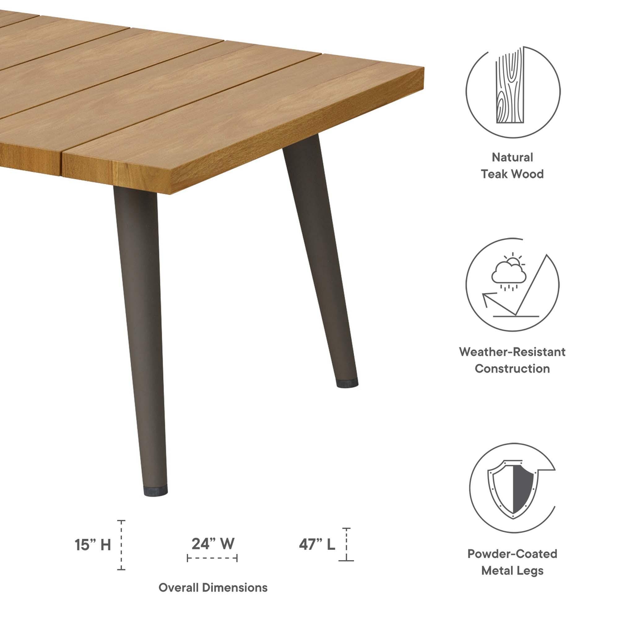 Modway Meadow Outdoor Coffee Table, , large
