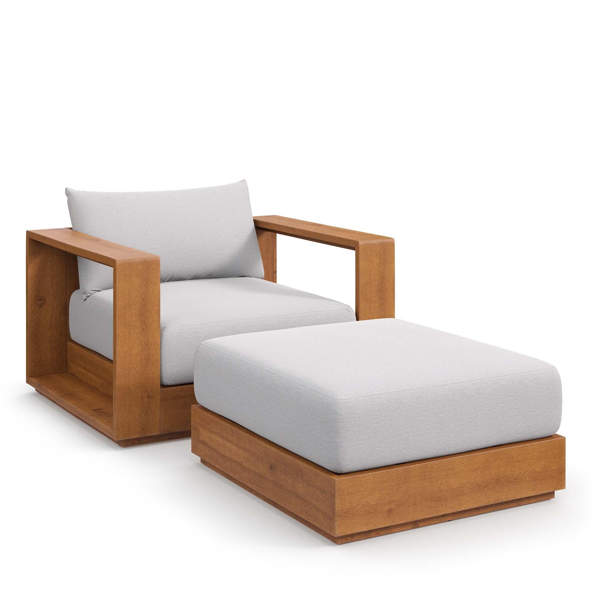 Modway Tahoe Outdoor Armchair and Ottoman Set, , large