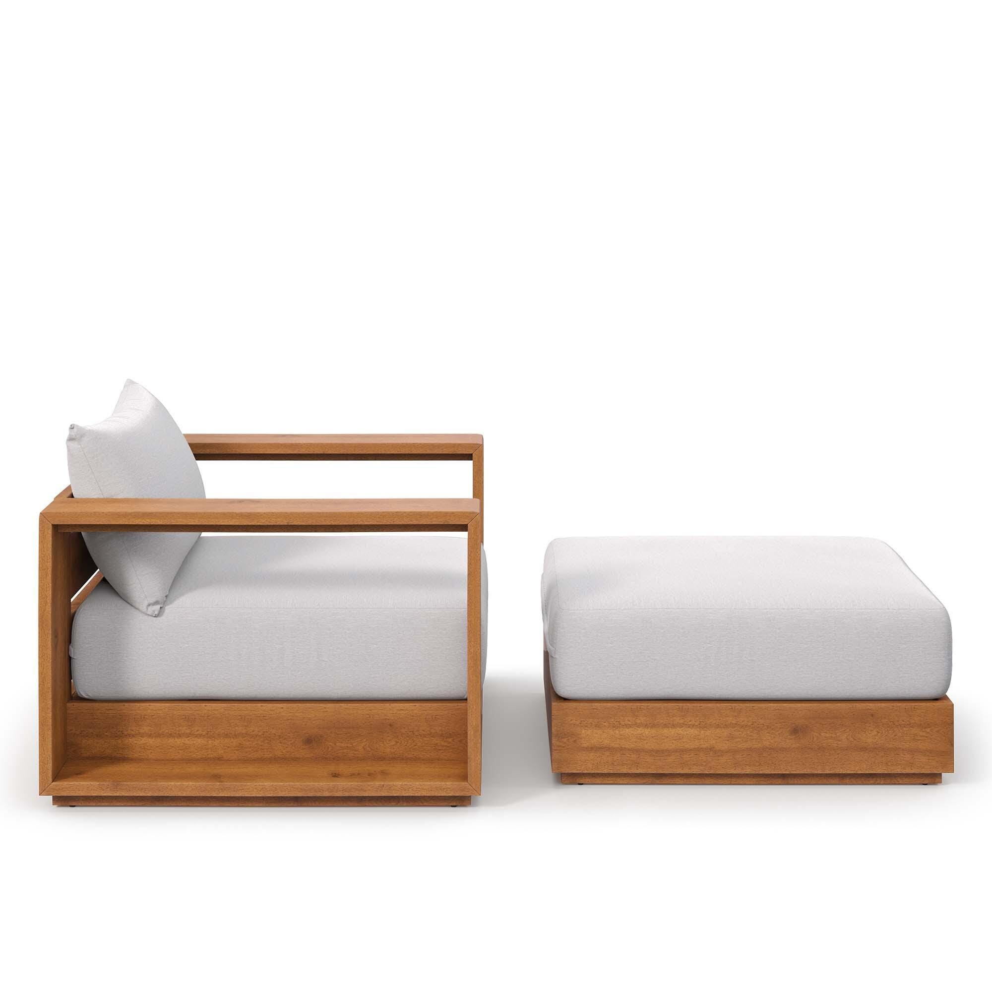 Modway Tahoe Outdoor Armchair and Ottoman Set, , large