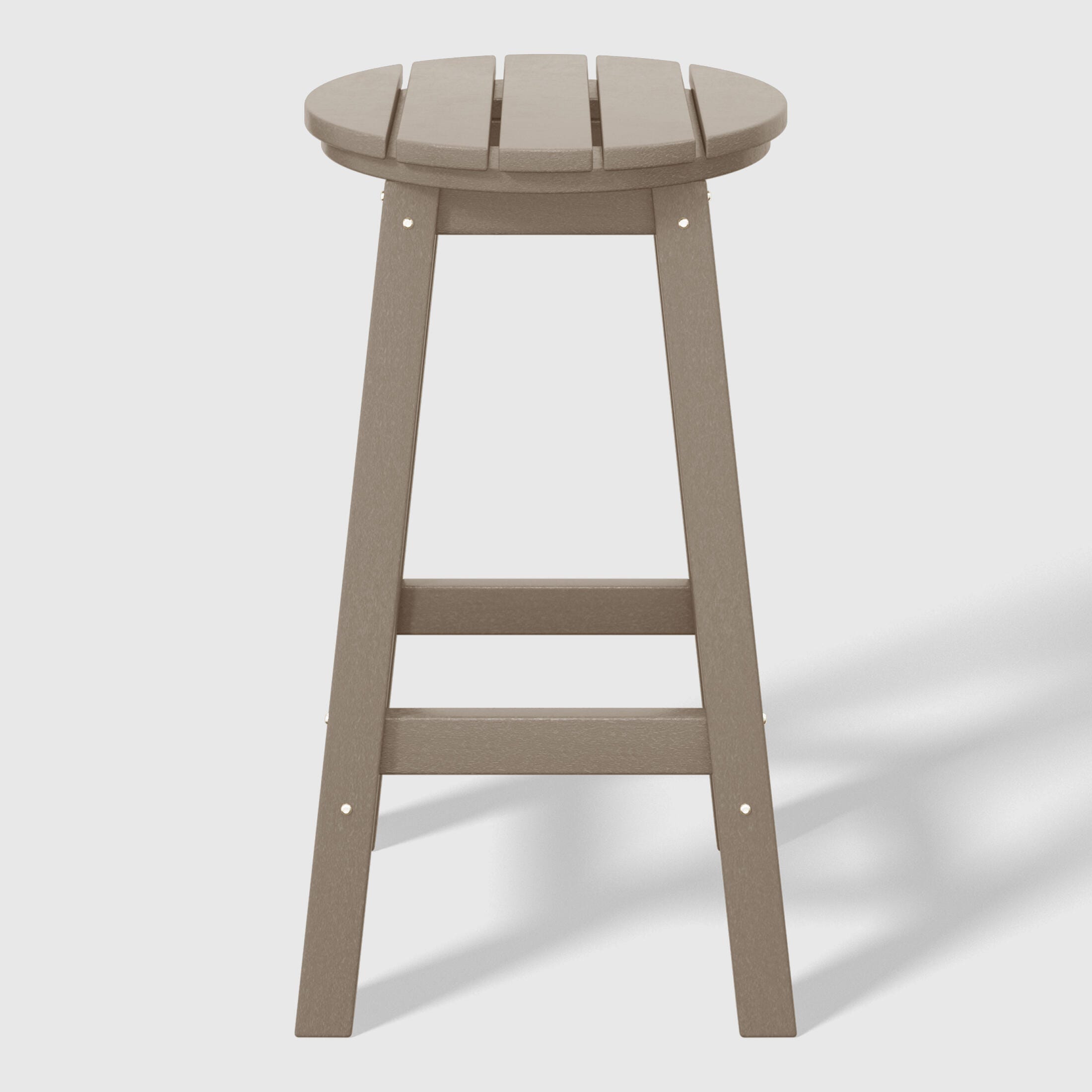 Westin Furniture Otto Outdoor Round Counter Stool (Set of 2), Weathered Wood, large