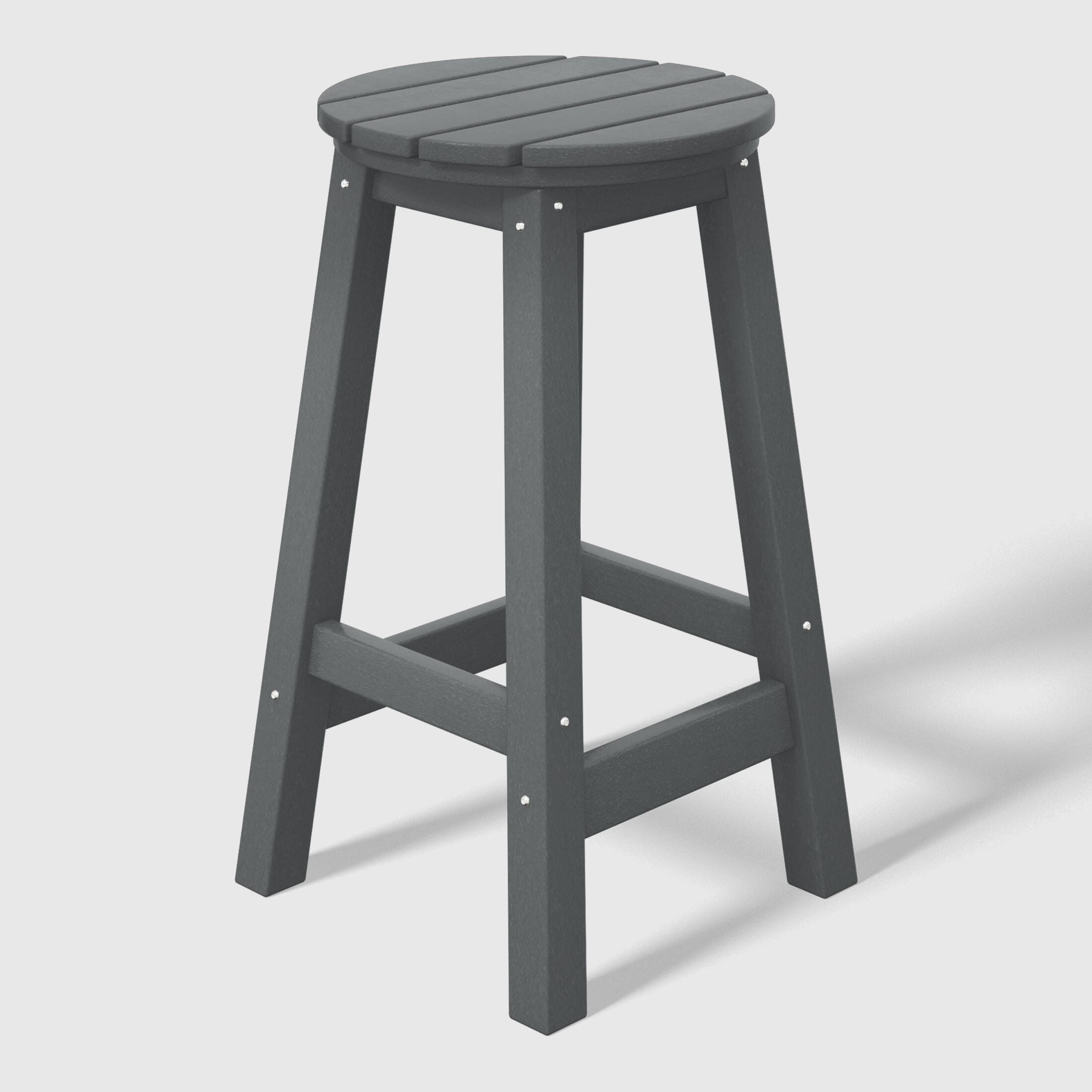 Westin Furniture Otto Outdoor Round Counter Stool (Set of 2), Gray, large