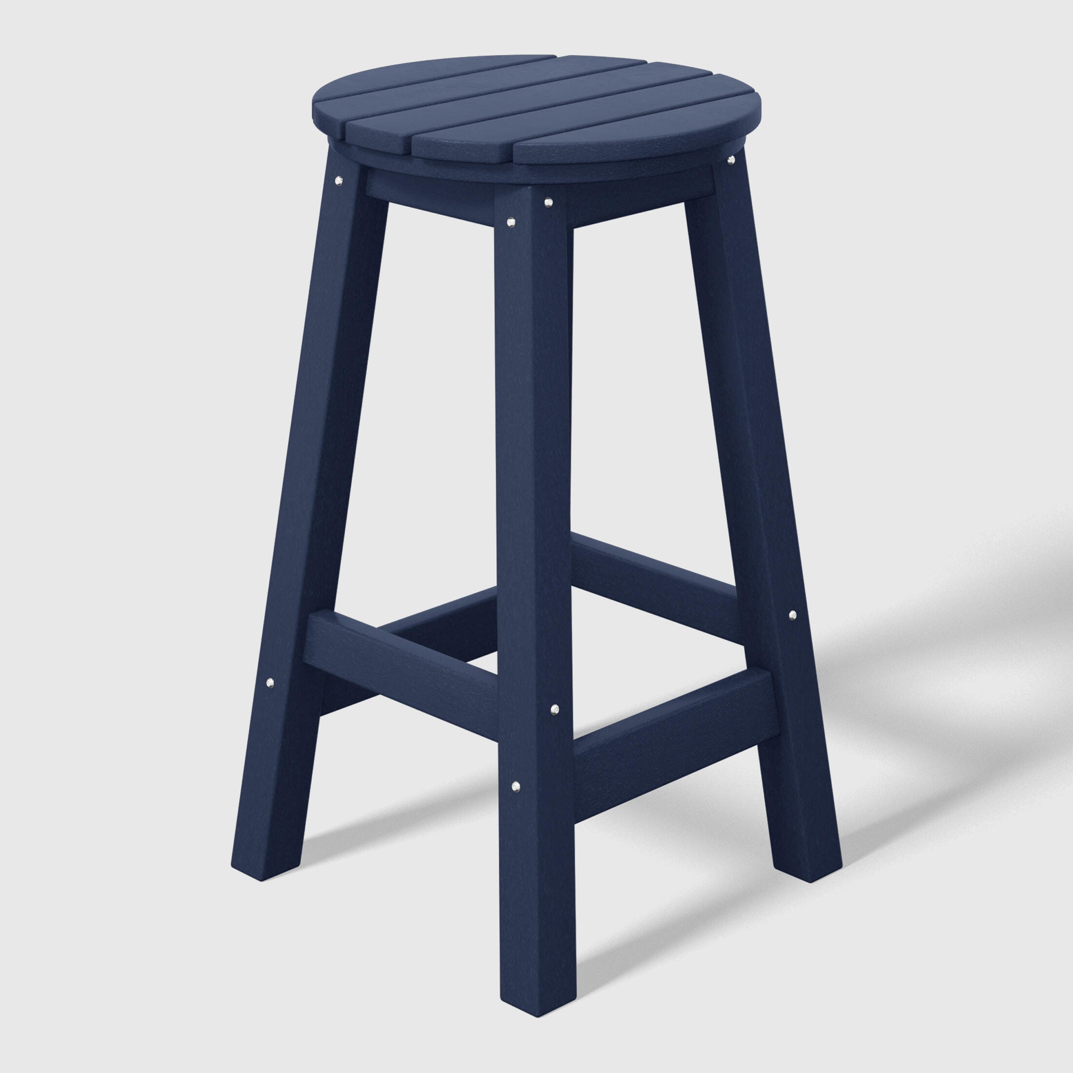 Westin Furniture Otto Outdoor Round Counter Stool (Set of 2), Navy Blue, large