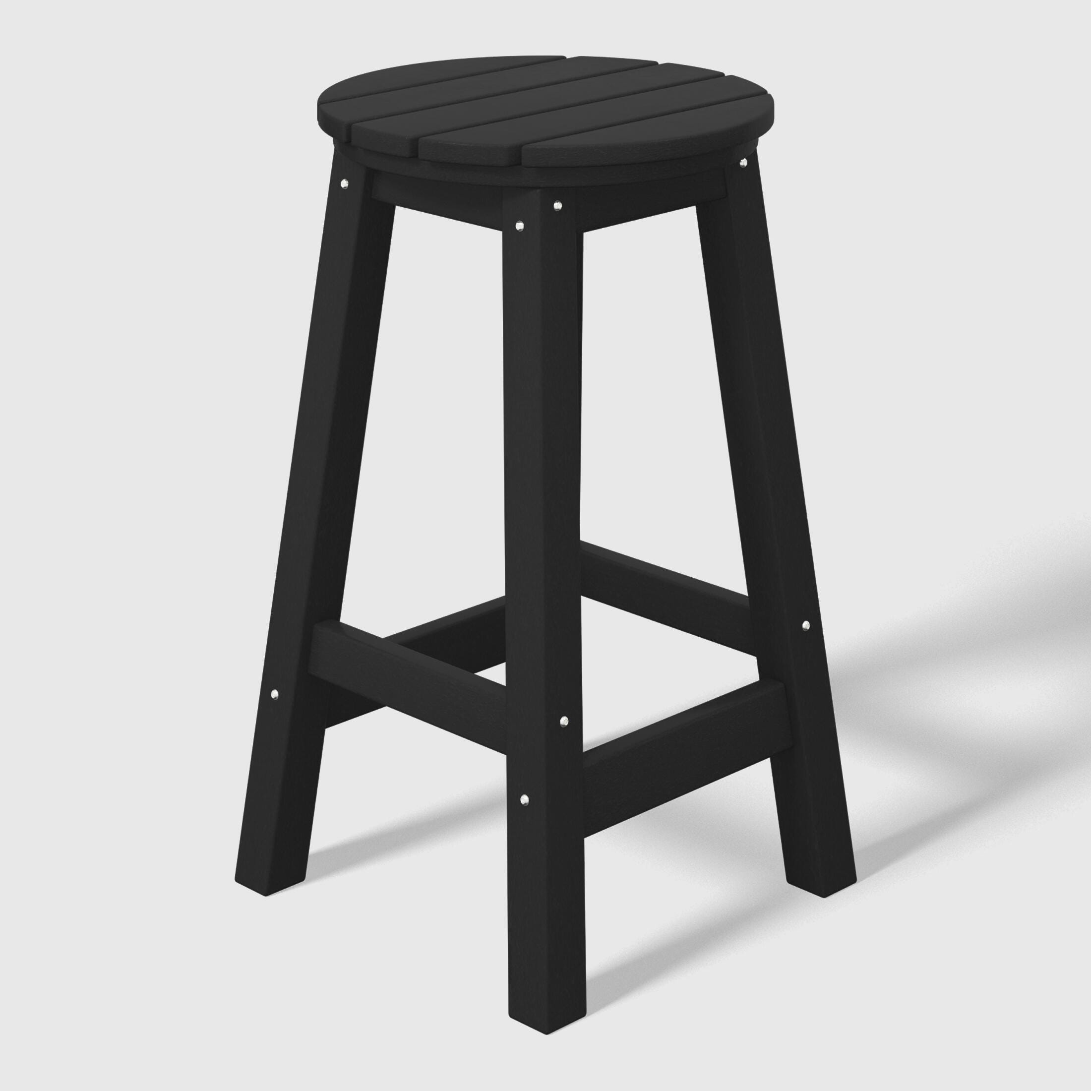 Westin Furniture Otto Outdoor Round Counter Stool (Set of 2), Black, large