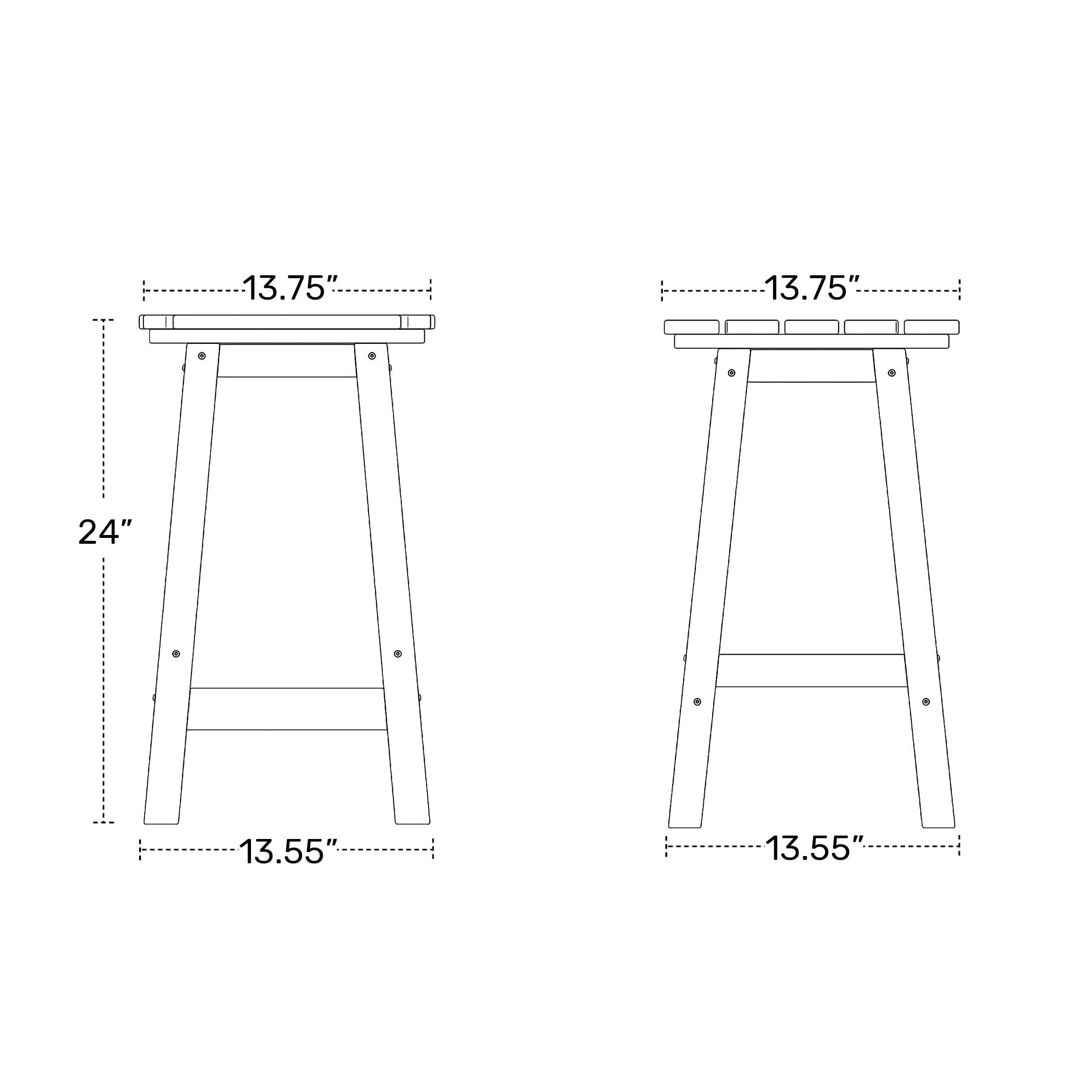 Westin Furniture Otto Outdoor Round Counter Stool (Set of 2), Teak, large