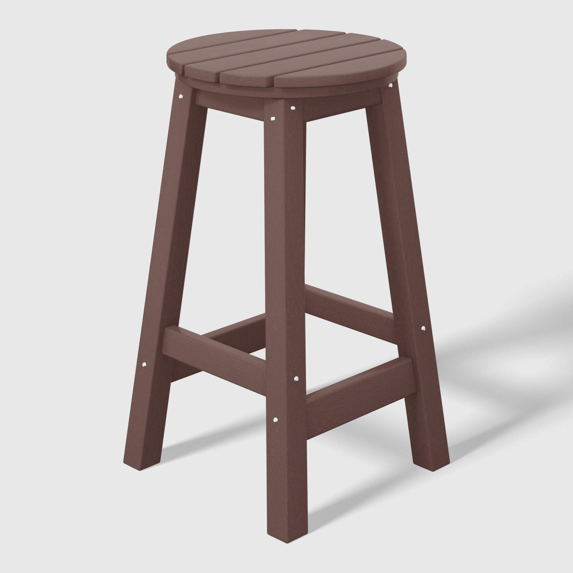 Westin Furniture Otto Outdoor Round Counter Stool (Set of 2), Dark Brown, large