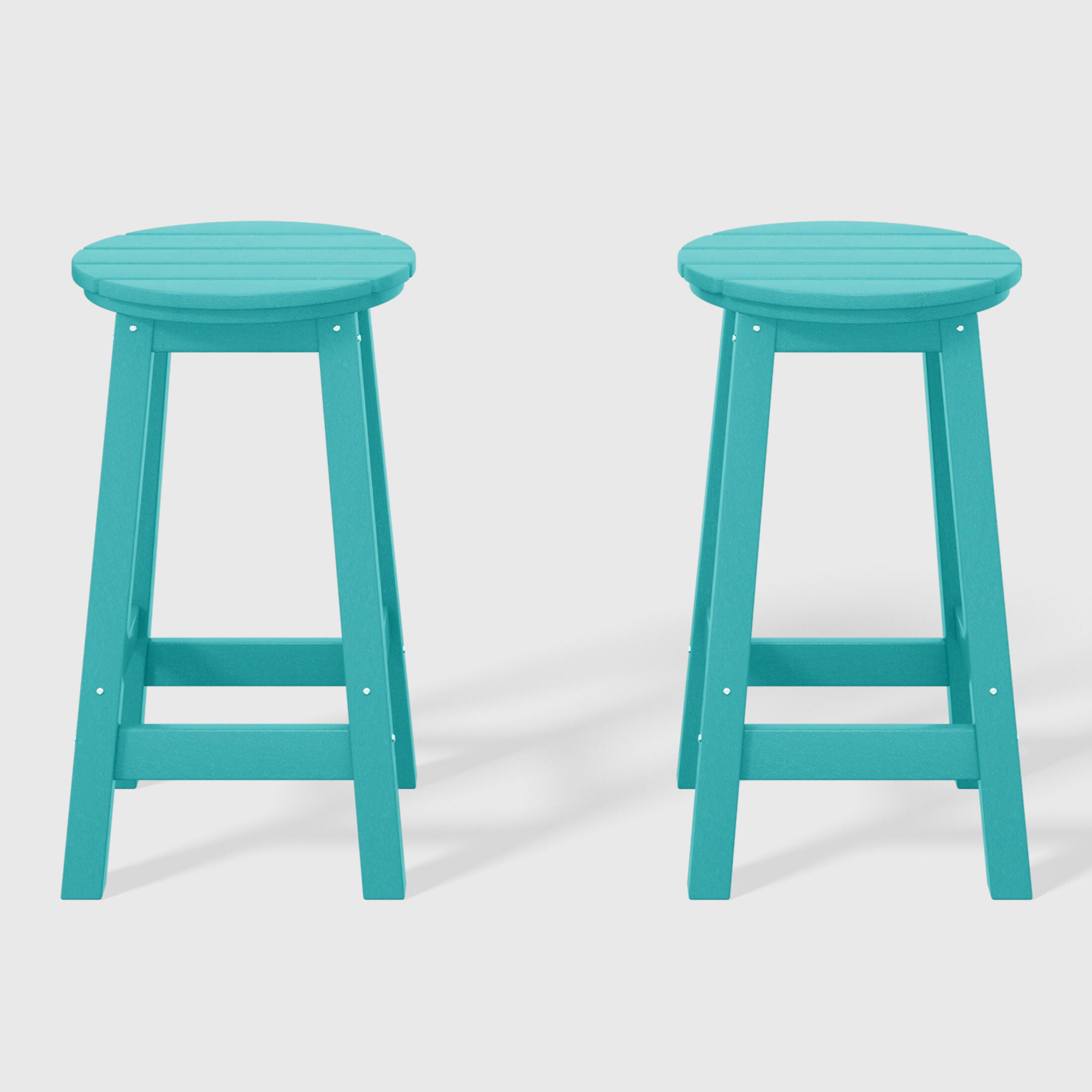 Westin Furniture Otto Outdoor Round Counter Stool (Set of 2), Turquoise, large