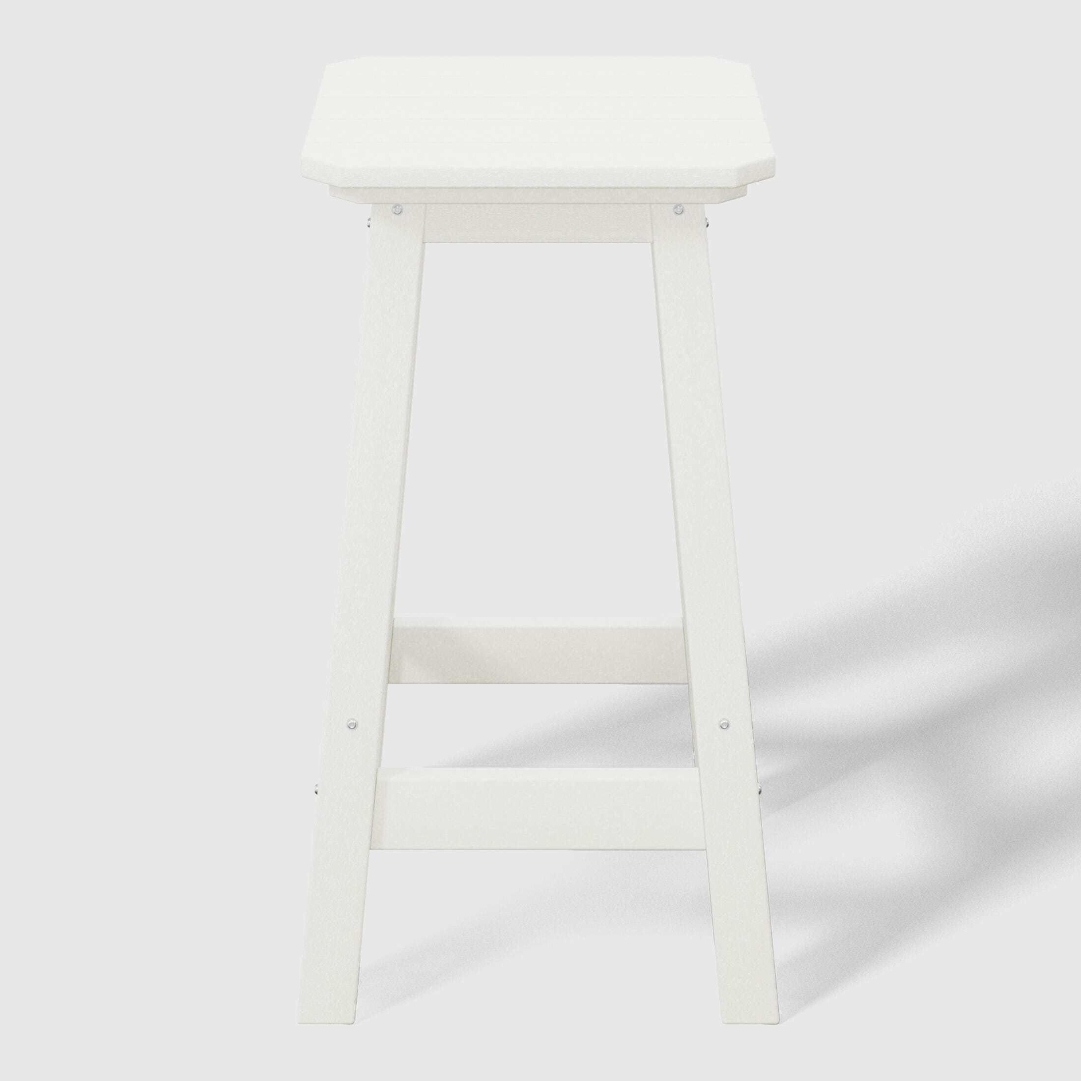 Westin Furniture Otto Outdoor Square Counter Stool (Set of 2), White, large