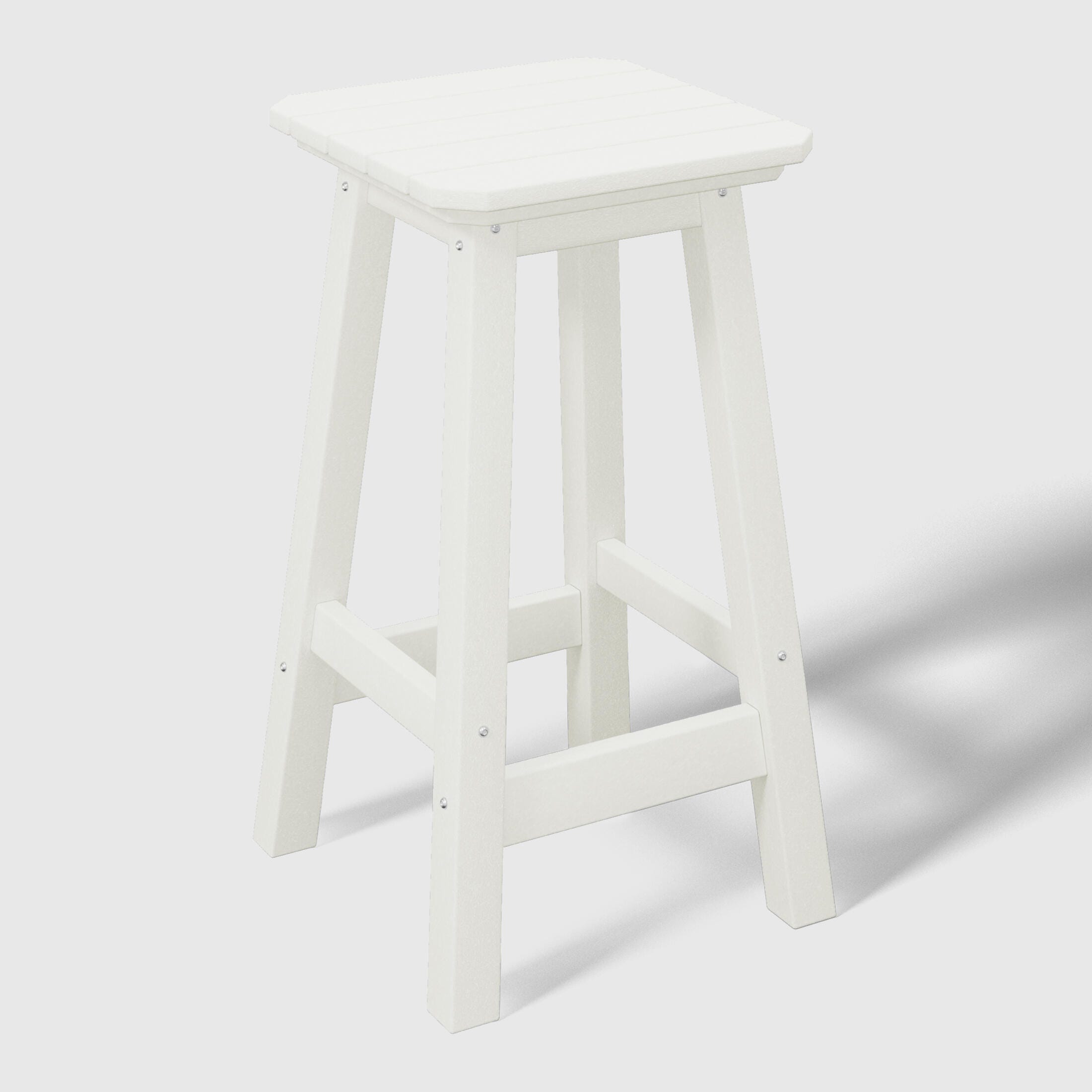 Westin Furniture Otto Outdoor Square Counter Stool (Set of 2), White, large