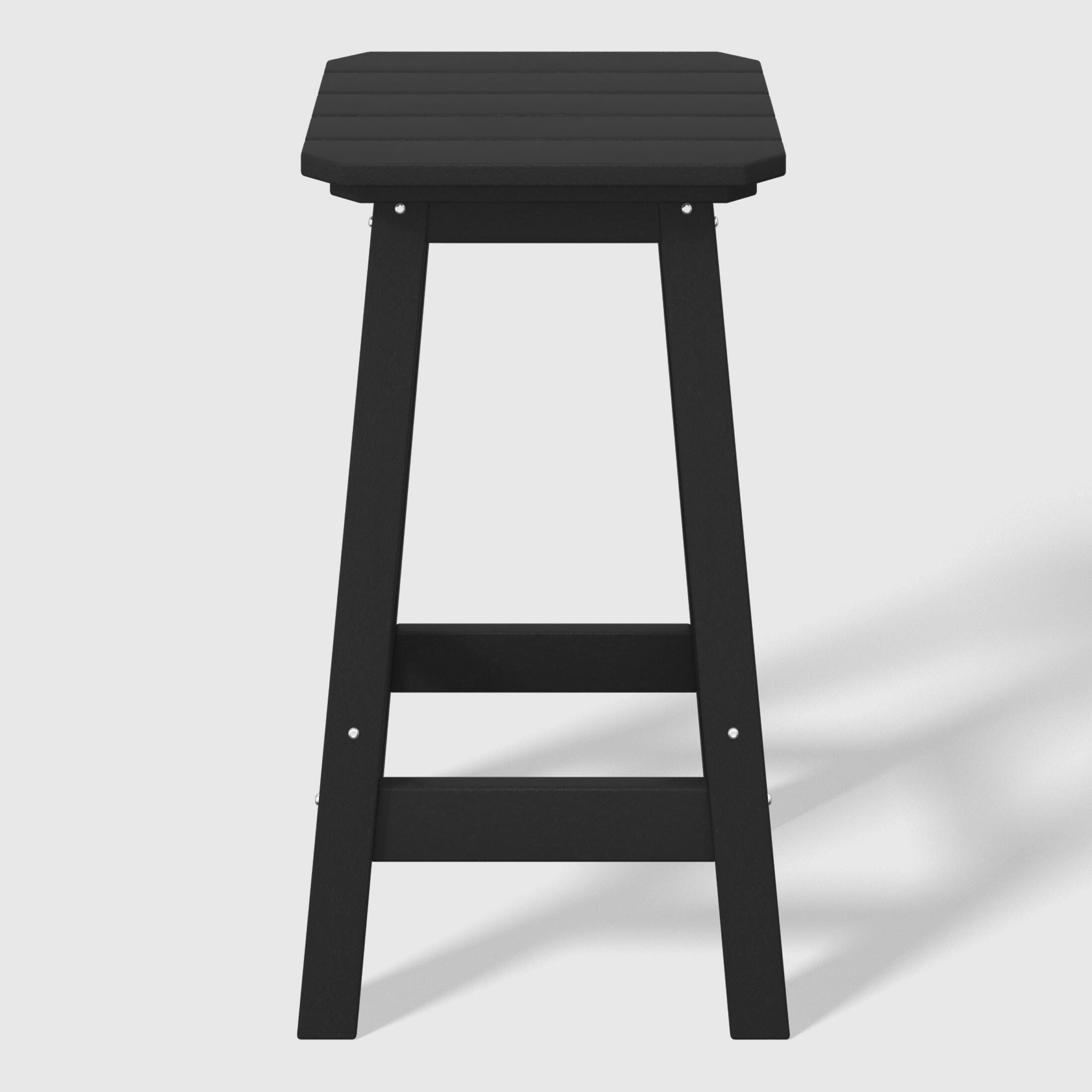 Westin Furniture Otto Outdoor Square Counter Stool (Set of 2), Black, large