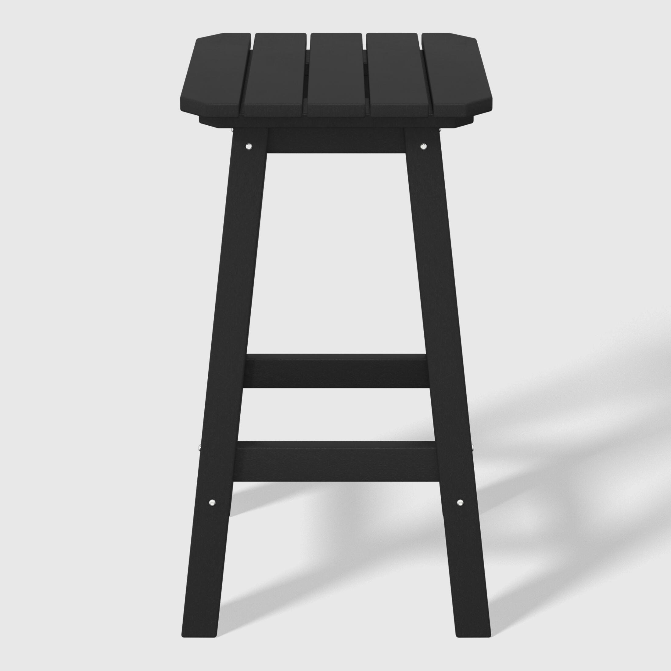Westin Furniture Otto Outdoor Square Counter Stool (Set of 2), Black, large