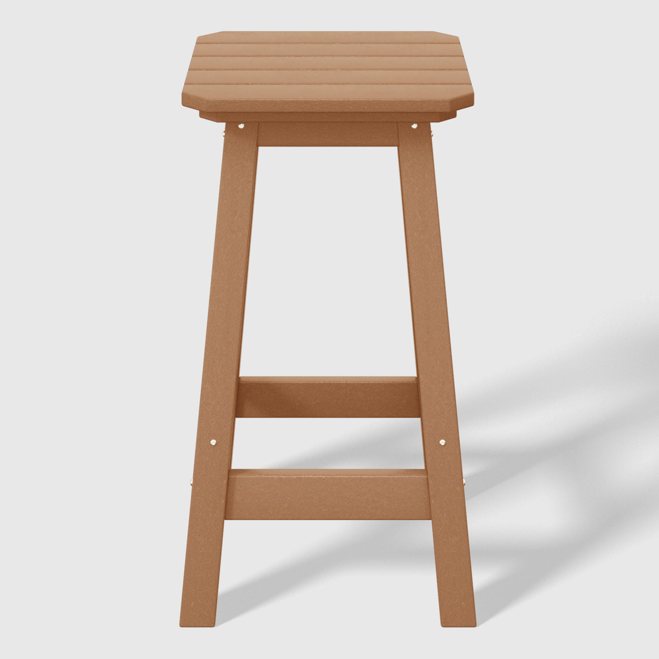 Westin Furniture Otto Outdoor Square Counter Stool (Set of 2), Teak, large