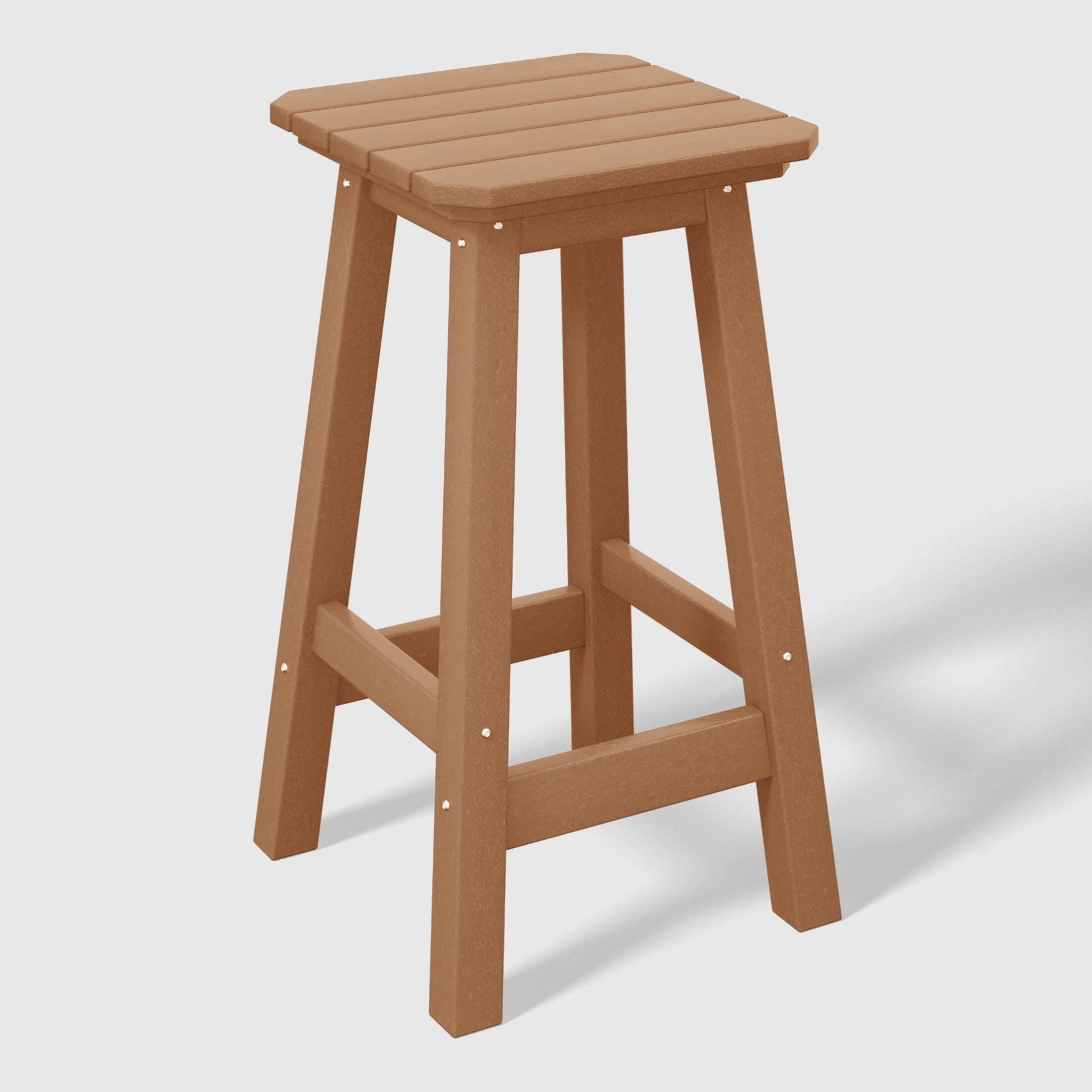 Westin Furniture Otto Outdoor Square Counter Stool (Set of 2), Teak, large