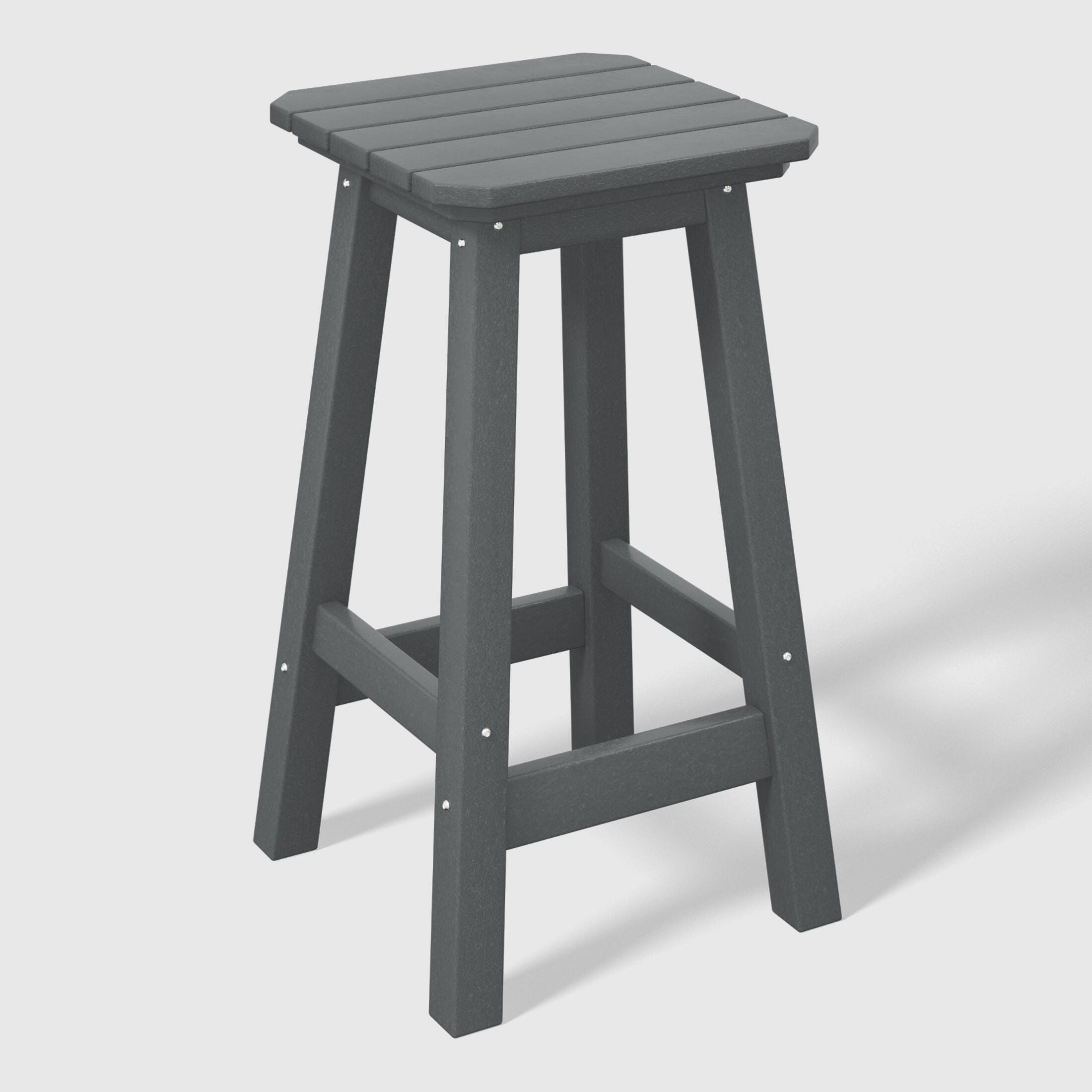 Westin Furniture Otto Outdoor Square Counter Stool (Set of 2), Gray, large