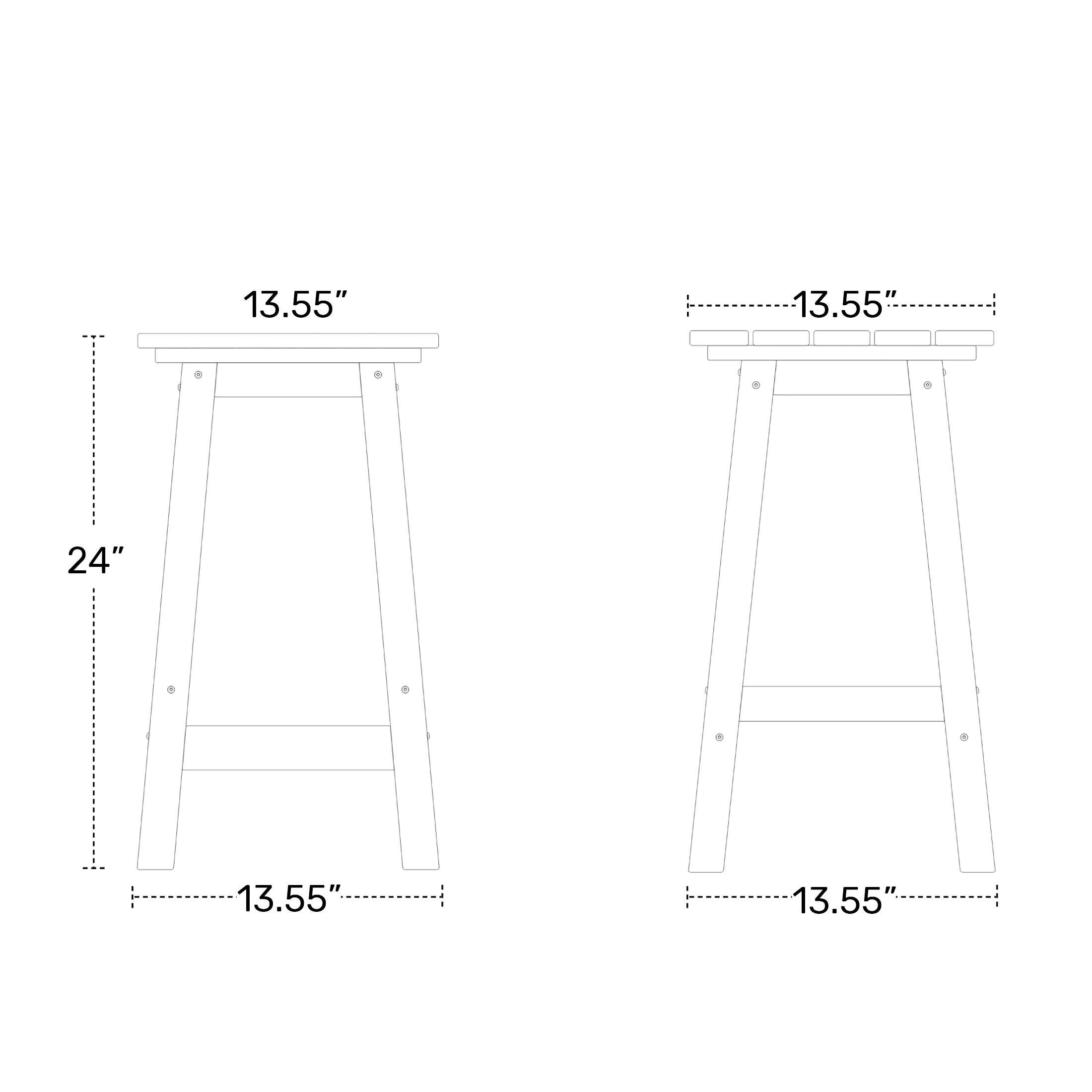 Westin Furniture Otto Outdoor Square Counter Stool (Set of 2), Pacific Blue, large