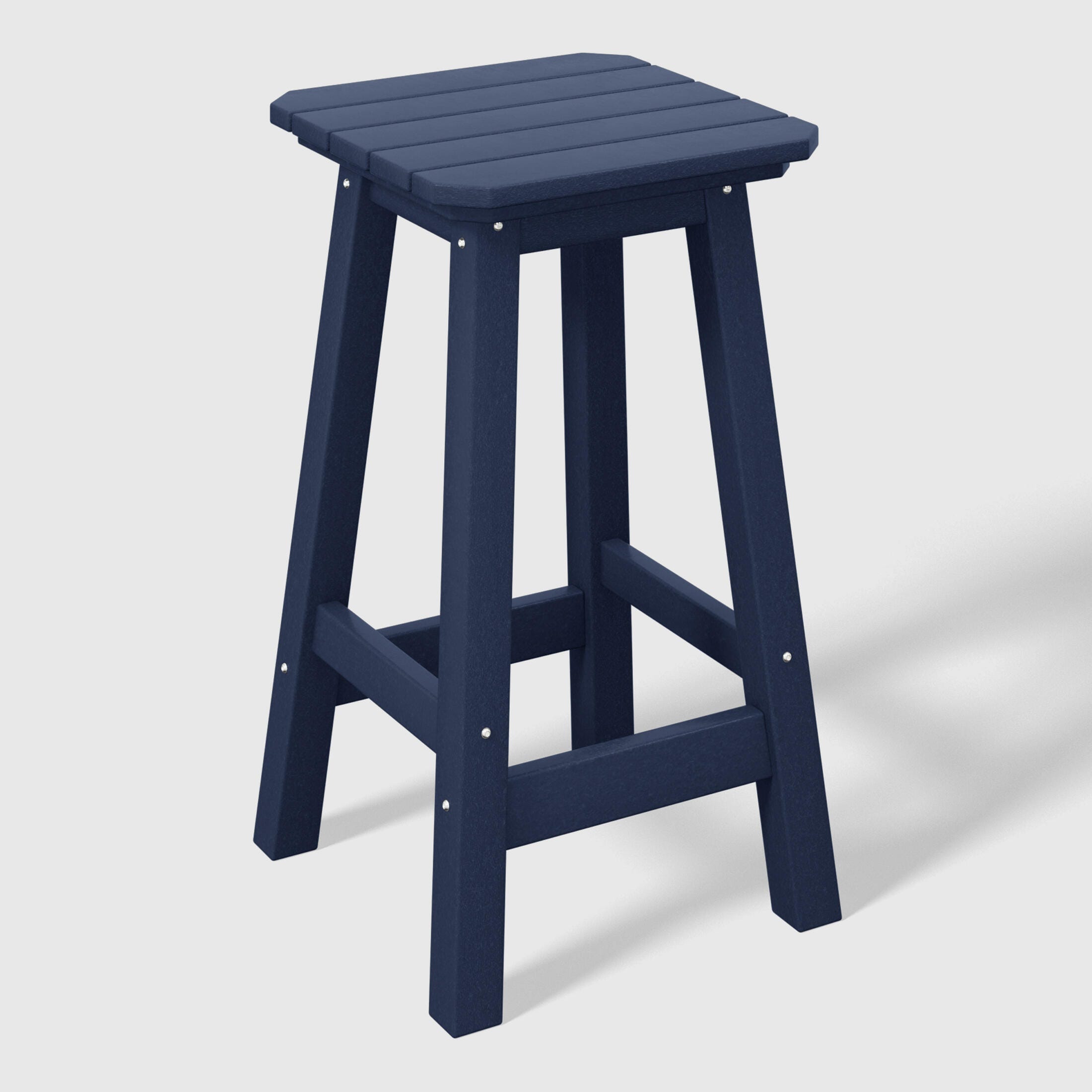 Westin Furniture Otto Outdoor Square Counter Stool (Set of 2), Navy Blue, large