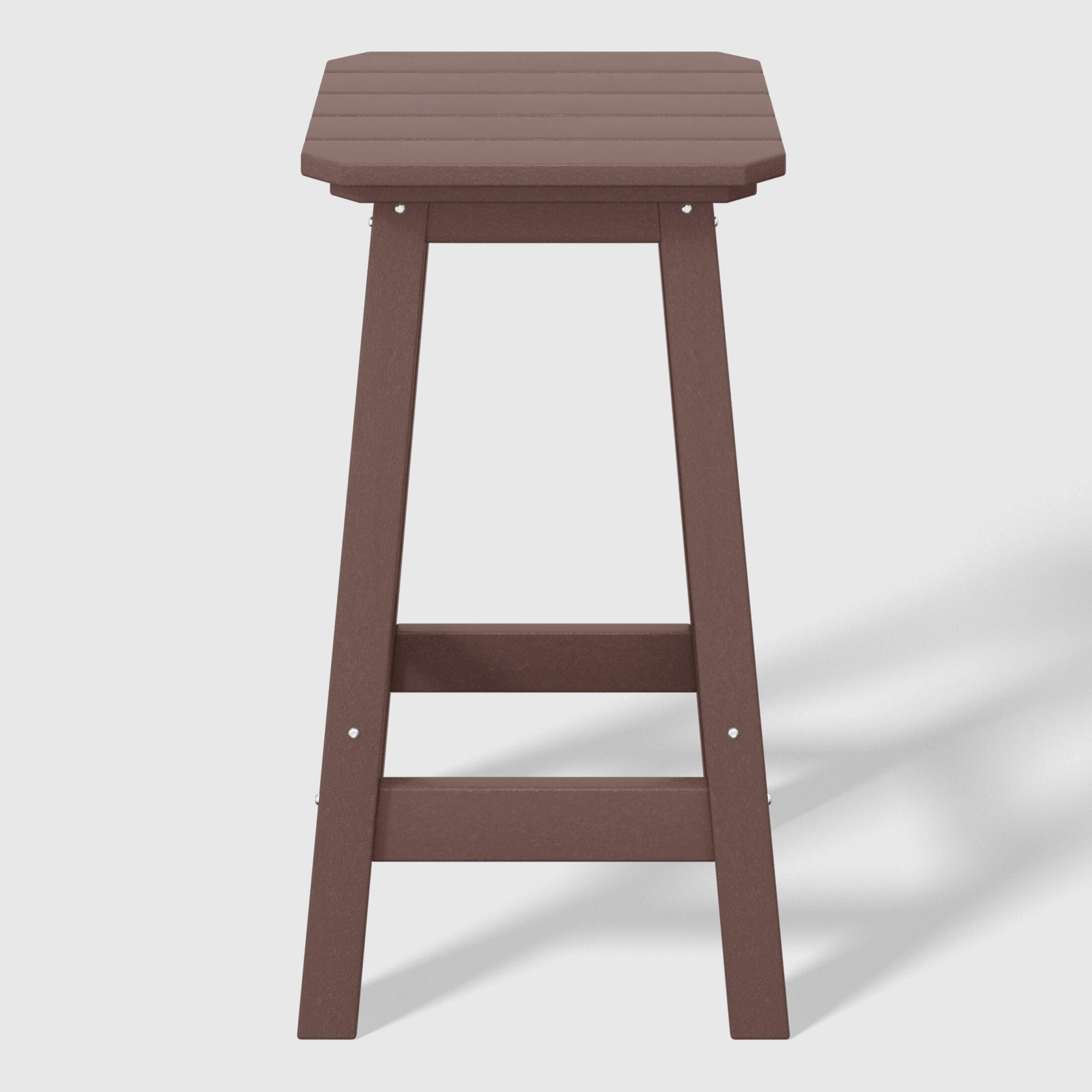 Westin Furniture Otto Outdoor Square Counter Stool (Set of 2), Dark Brown, large