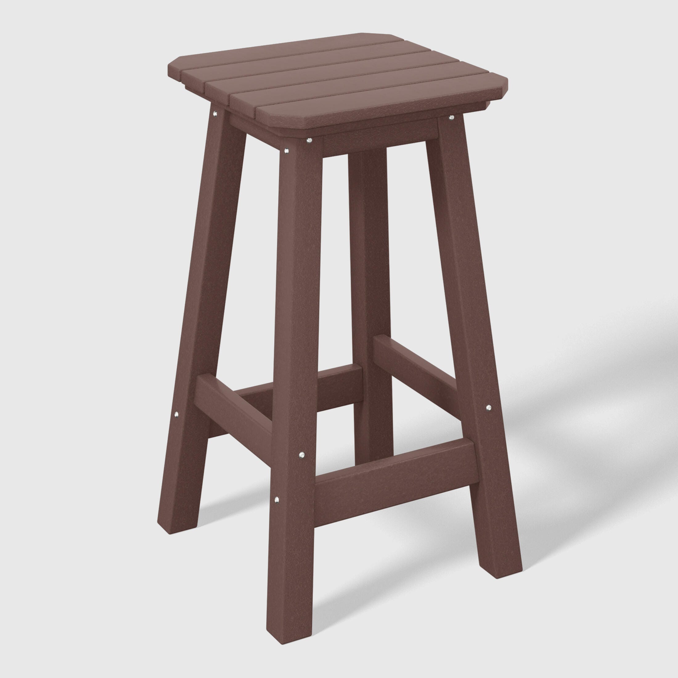 Westin Furniture Otto Outdoor Square Counter Stool (Set of 2), Dark Brown, large