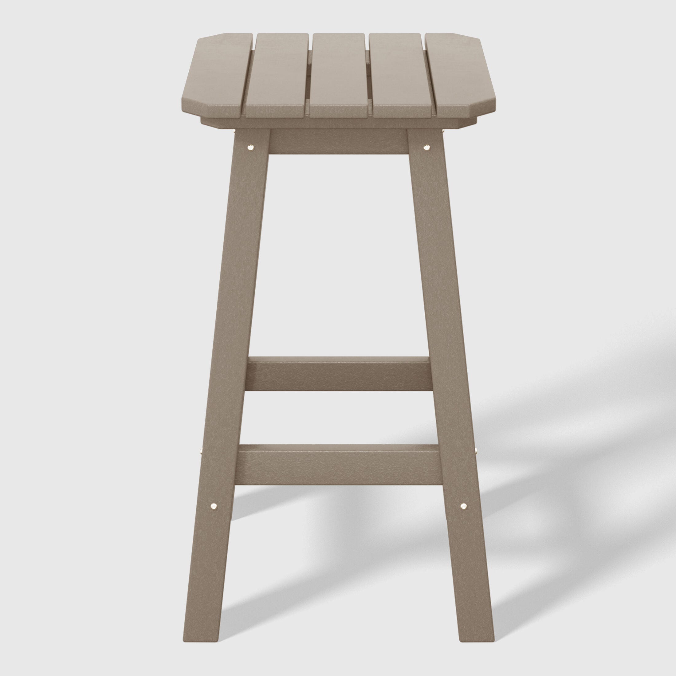 Westin Furniture Otto Outdoor Square Counter Stool (Set of 2), Weathered Wood, large