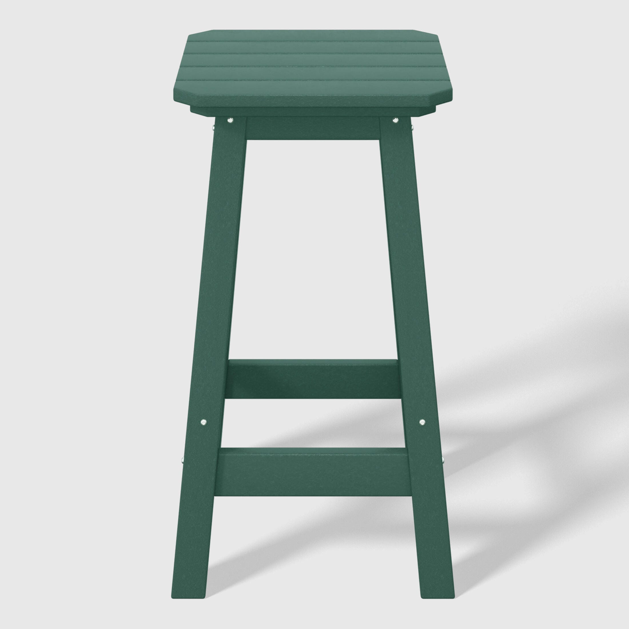 Westin Furniture Otto Outdoor Square Counter Stool (Set of 2), Dark Green, large