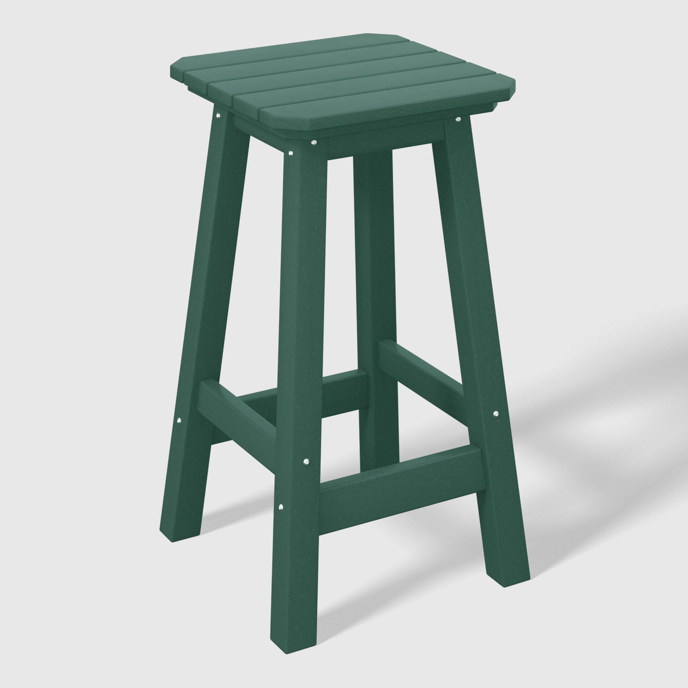 Westin Furniture Otto Outdoor Square Counter Stool (Set of 2), Dark Green, large